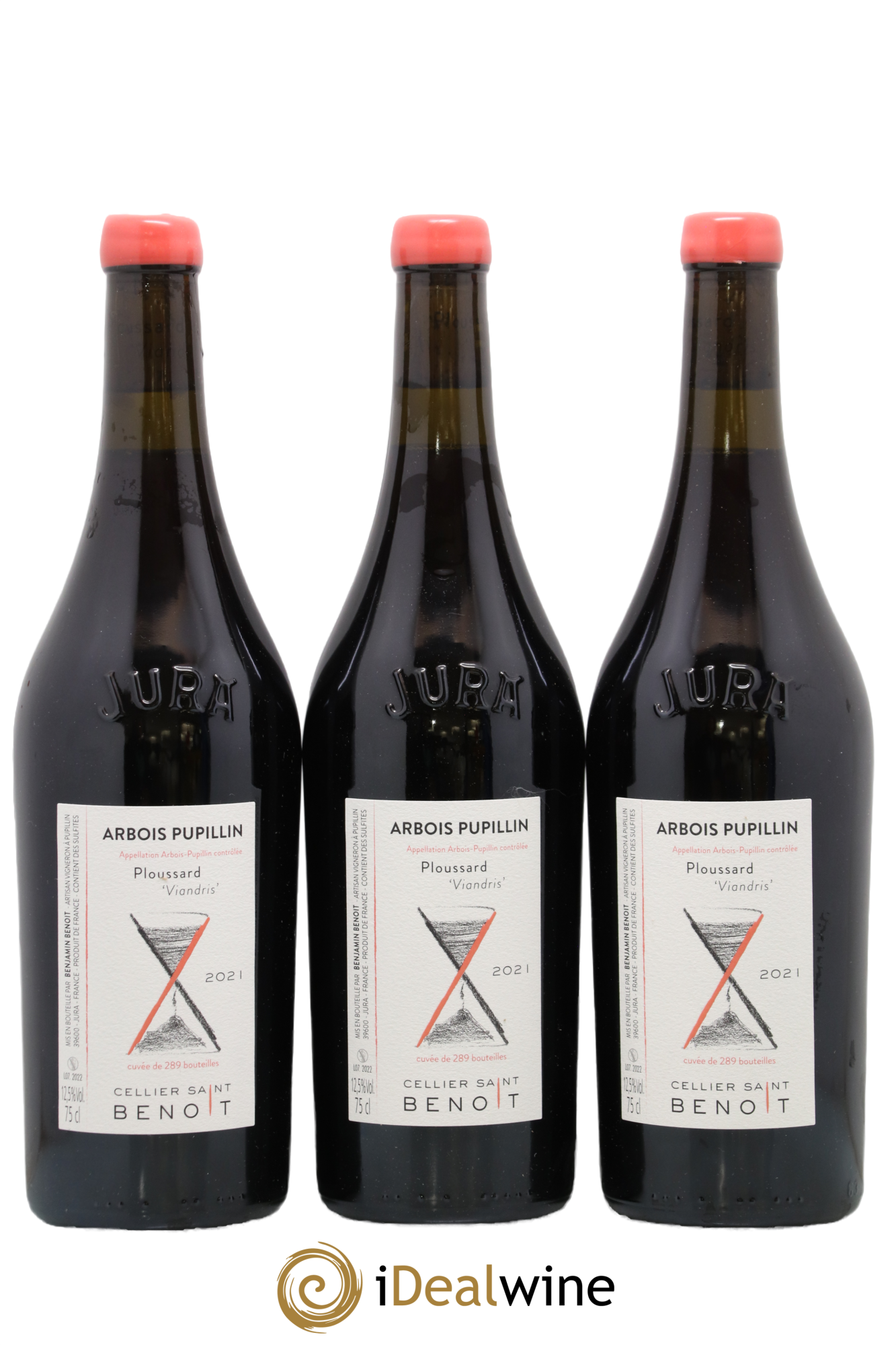 Arbois-Pupillin Ploussard Viandris Cellier Saint Benoît 2021 - Lot of 3 bottles - 0