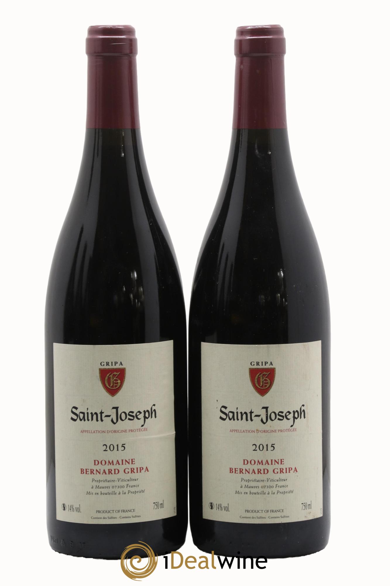 Saint-Joseph Bernard Gripa (Domaine) 2015 - Posten von 2 Flaschen - 0