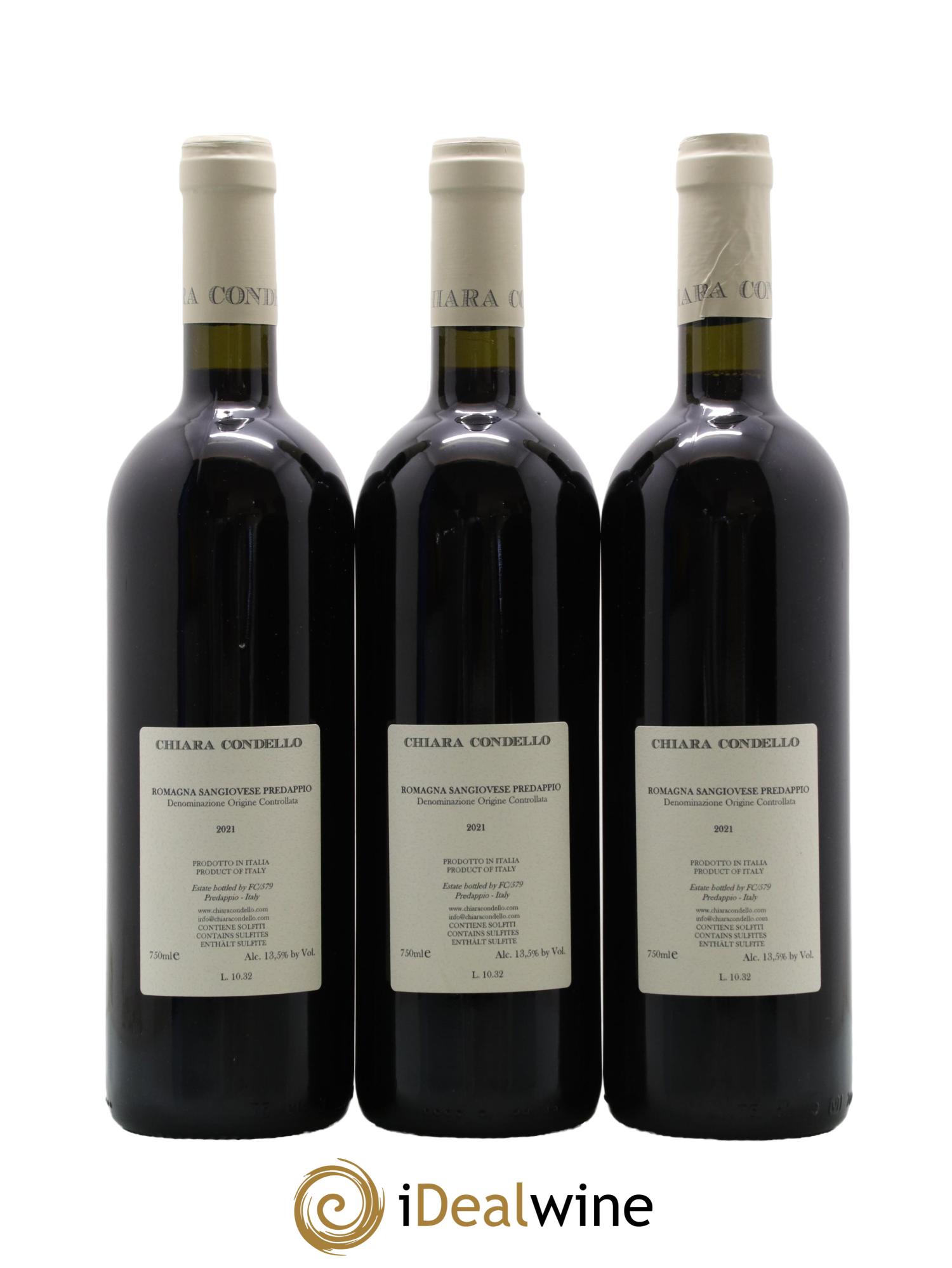 Sangiovese di Romagna Predappio DOC Chiara Condello 2021 - Lot de 3 bouteilles - 1