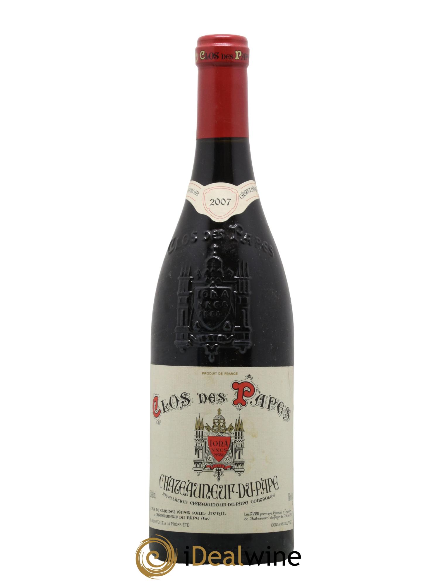 Châteauneuf-du-Pape Clos des Papes - Paul Avril 2007 - Lot de 1 bouteille - 0