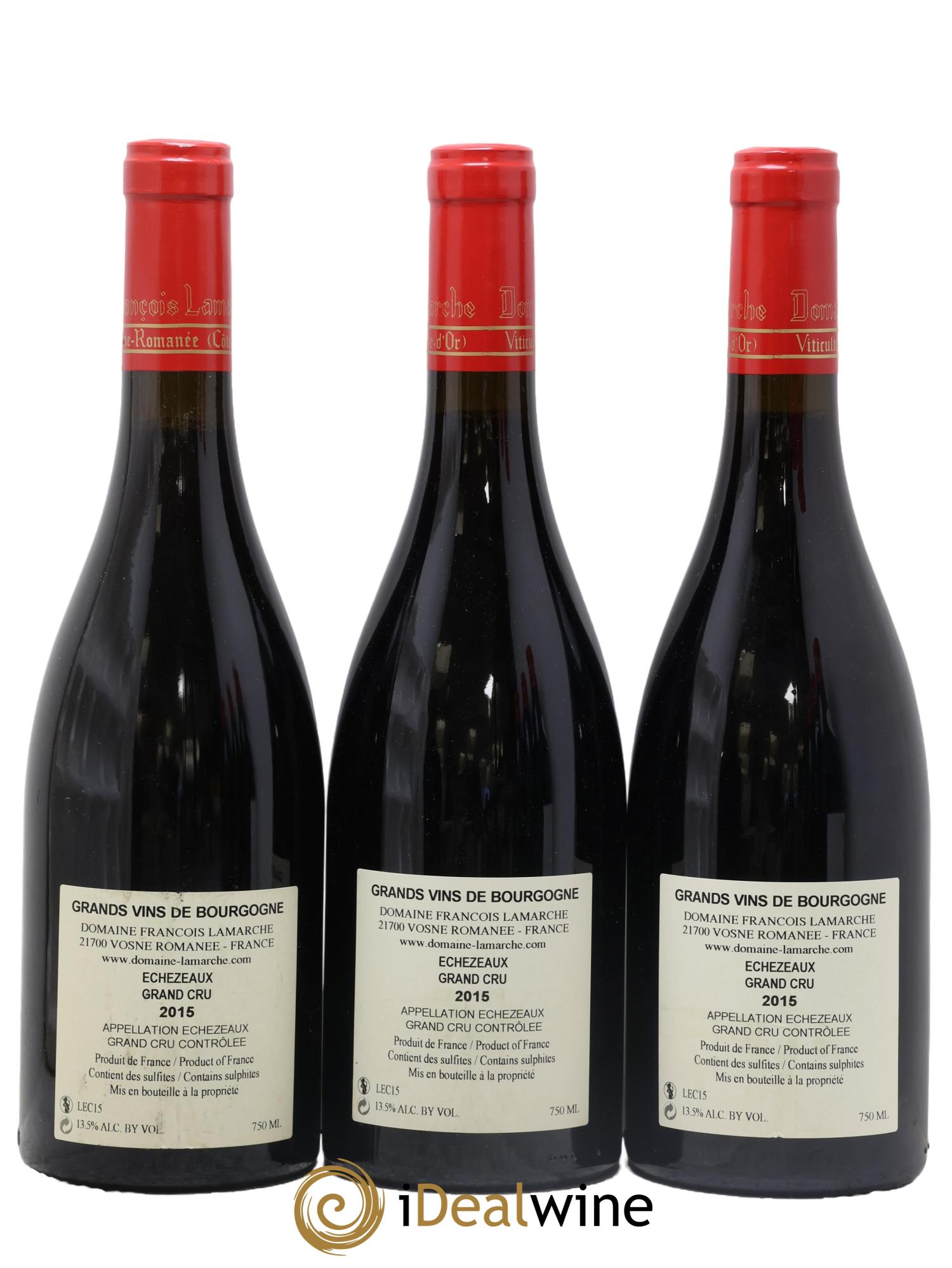 Echezeaux Grand Cru Lamarche (Domaine) 2015 - Lot de 3 bouteilles - 1