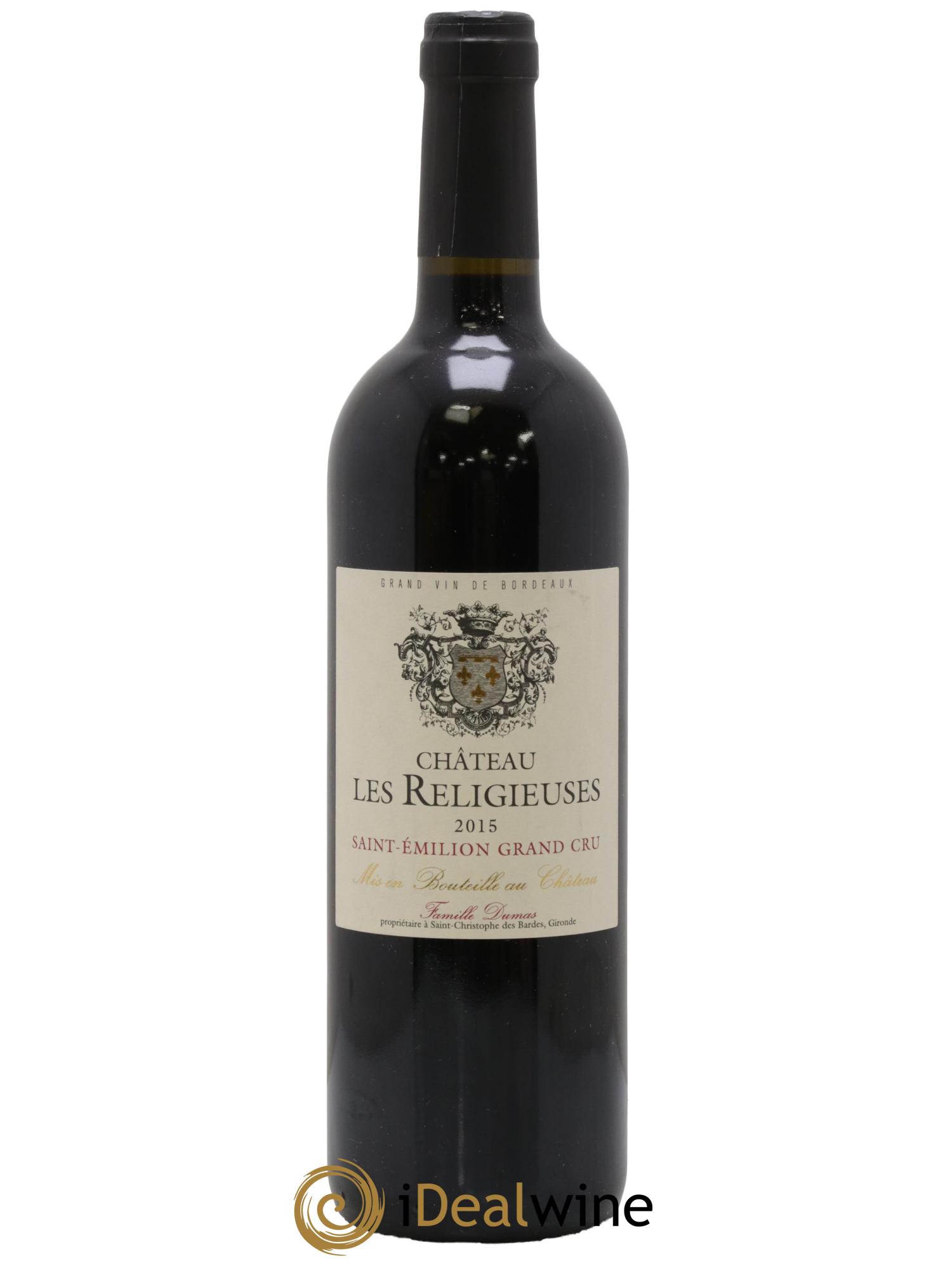 Saint-Émilion Grand Cru Château Les Religieuses 2015 - Lot de 1 bouteille - 0