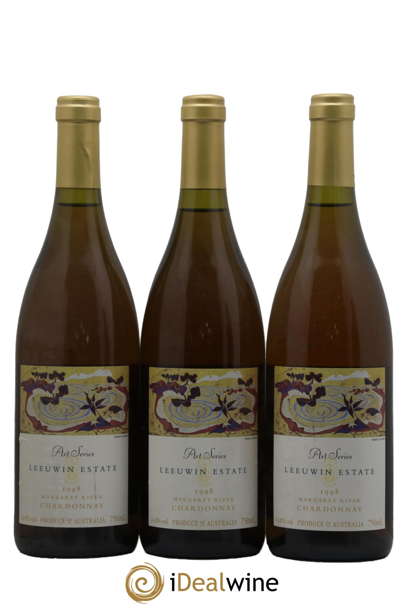 Australie Magaret River Art Series Chardonnay Leeuwin Estate 1998 - Lot de 3 bouteilles - 0