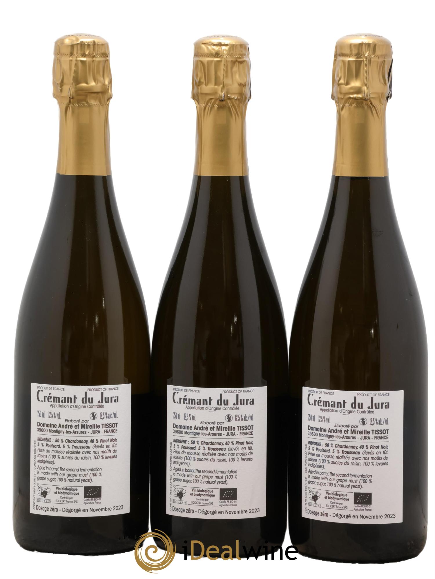 Crémant du Jura Indigène Bénédicte et Stéphane Tissot - Lotto di 3 bottiglie - 1