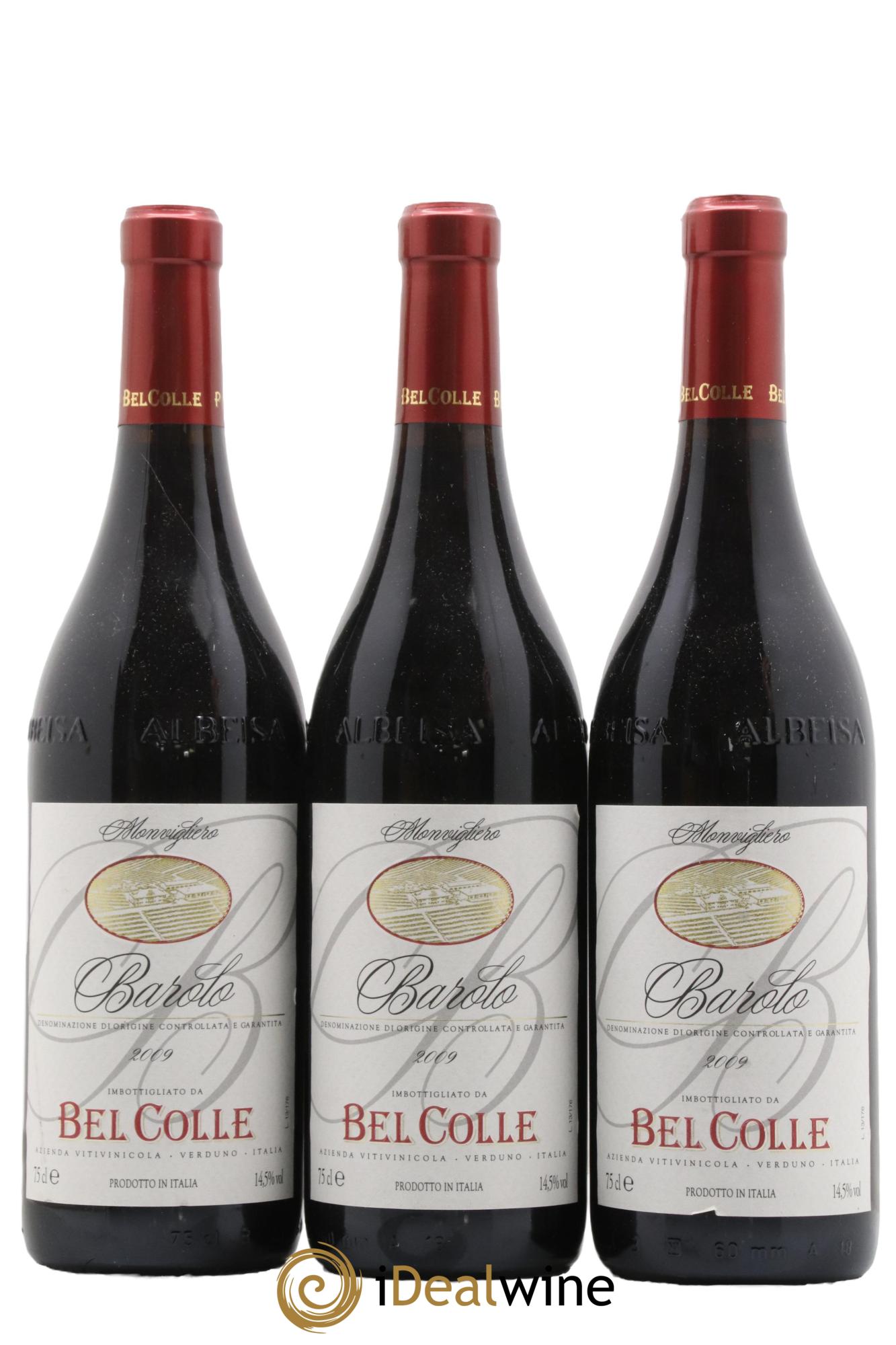 Barolo Monvigliero Belcolle 2009 - Lot de 3 bouteilles - 0