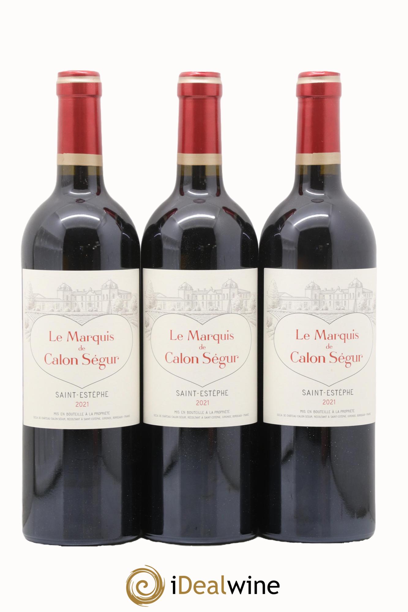 Marquis de Calon Second Vin  2021 - Lot of 3 bottles - 0