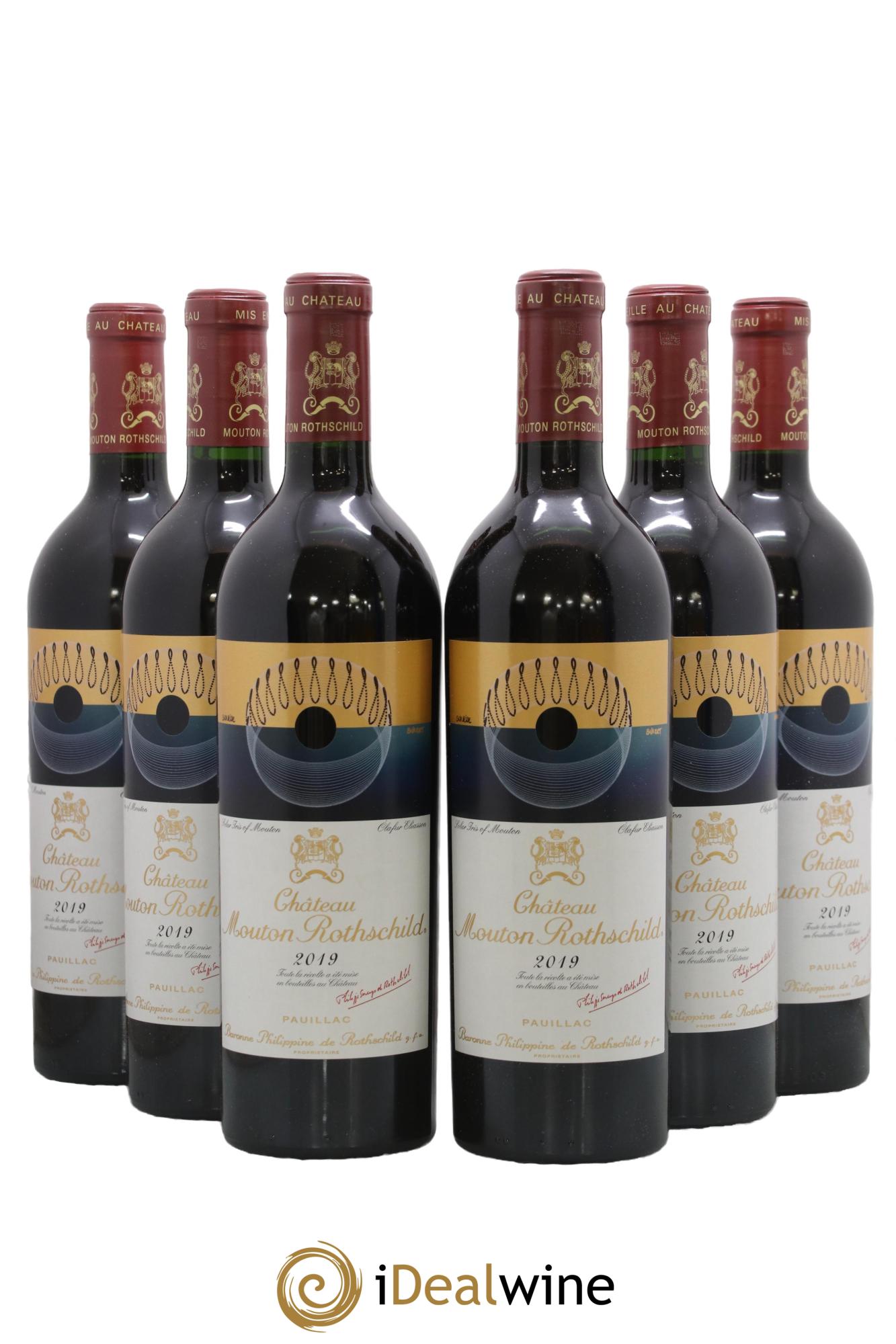 Château Mouton Rothschild 1er Grand Cru Classé 2019 - Lot de 6 bouteilles - 0