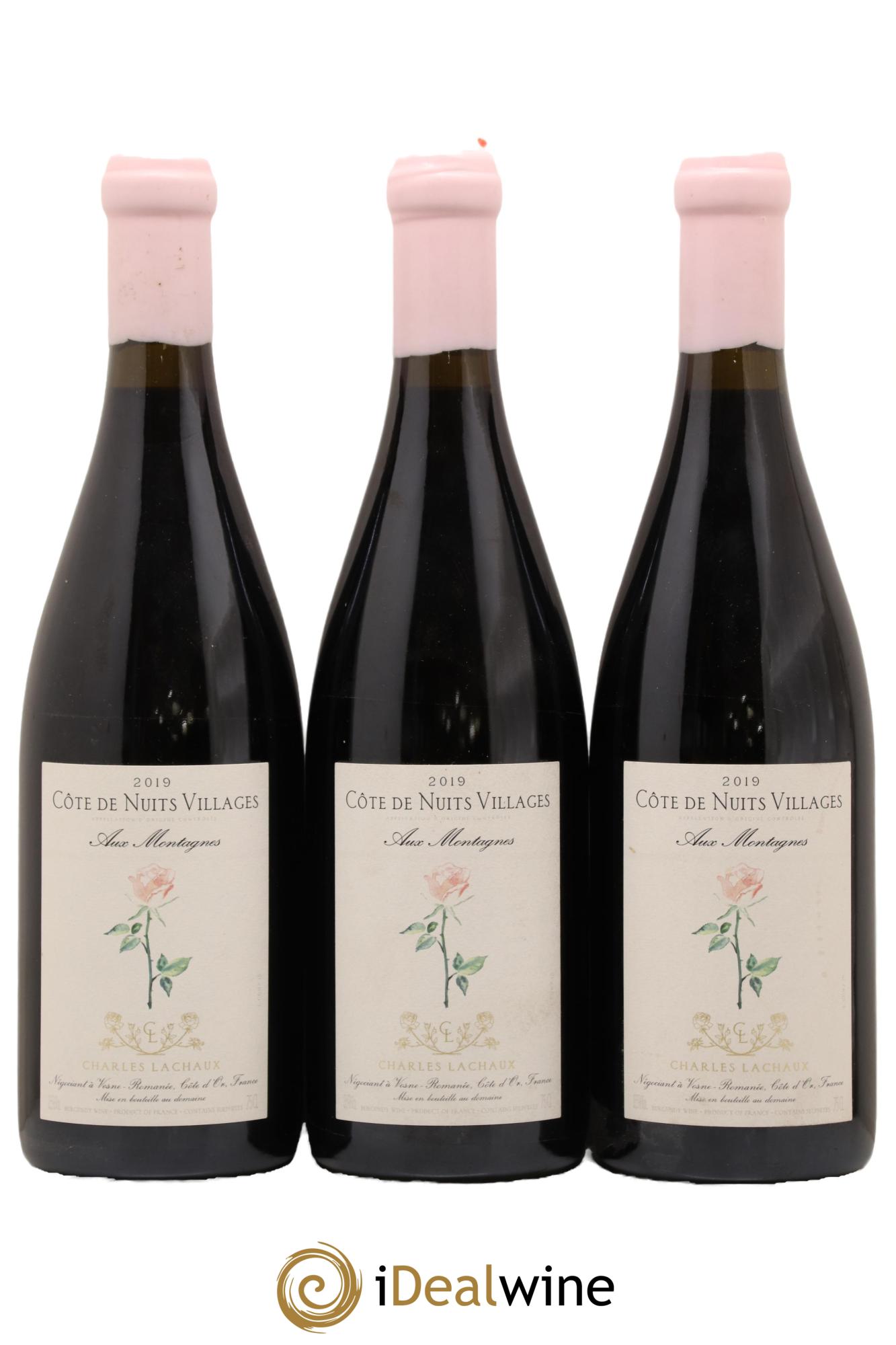 Côte de Nuits-Villages Aux Montagnes Charles Lachaux 2019 - Lot de 3 bouteilles - 0