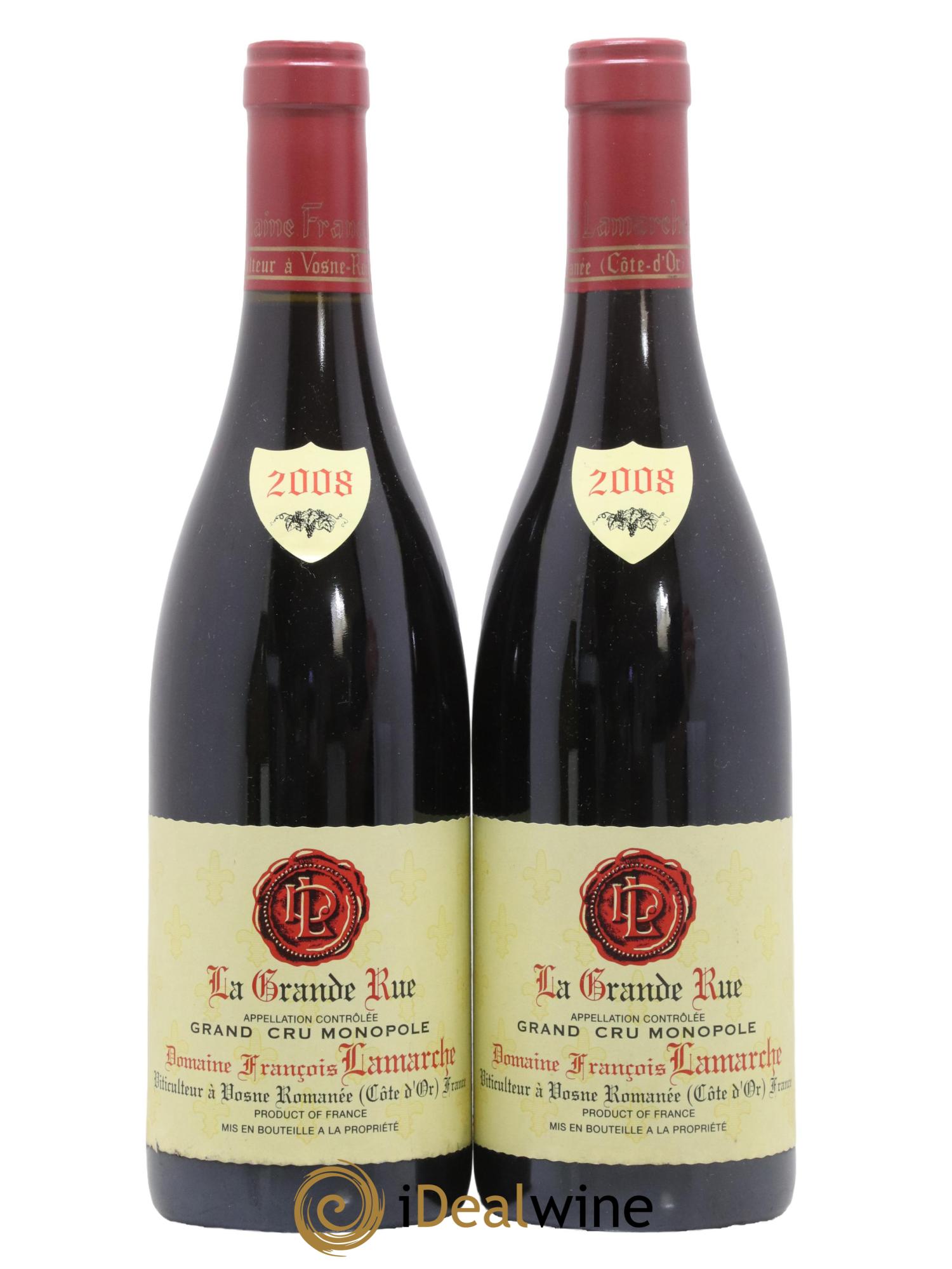 La Grande Rue Grand Cru Lamarche (Domaine) 2008 - Lot de 2 bouteilles - 0