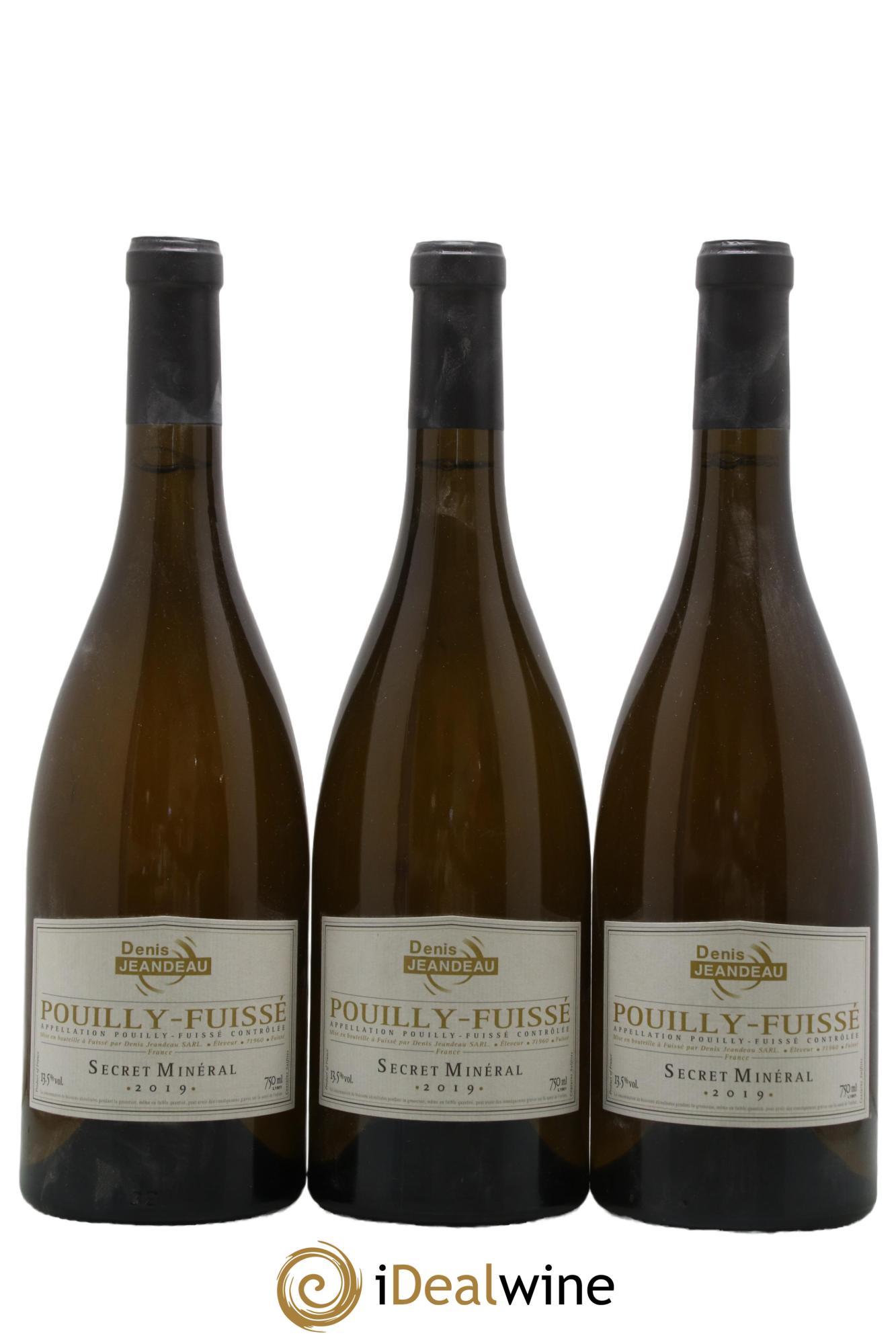 Pouilly-Fuissé Secret Minéral Denis Jeandeau 2019 - Lot de 3 bouteilles - 0