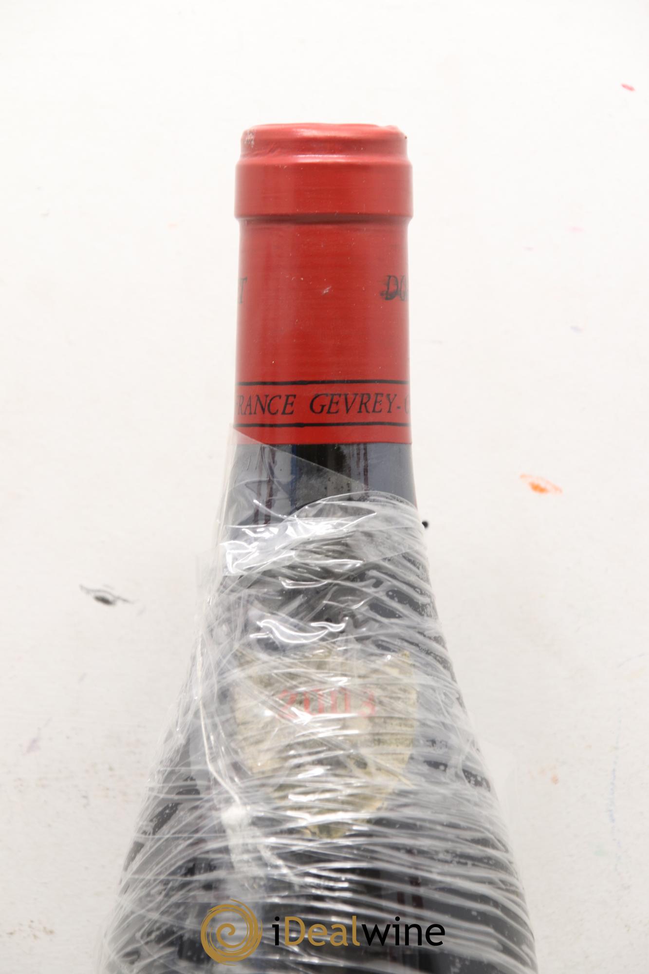 Gevrey-Chambertin Combe du Dessus Denis Mortet (Domaine) 2003 - Lot de 3 bouteilles - 1