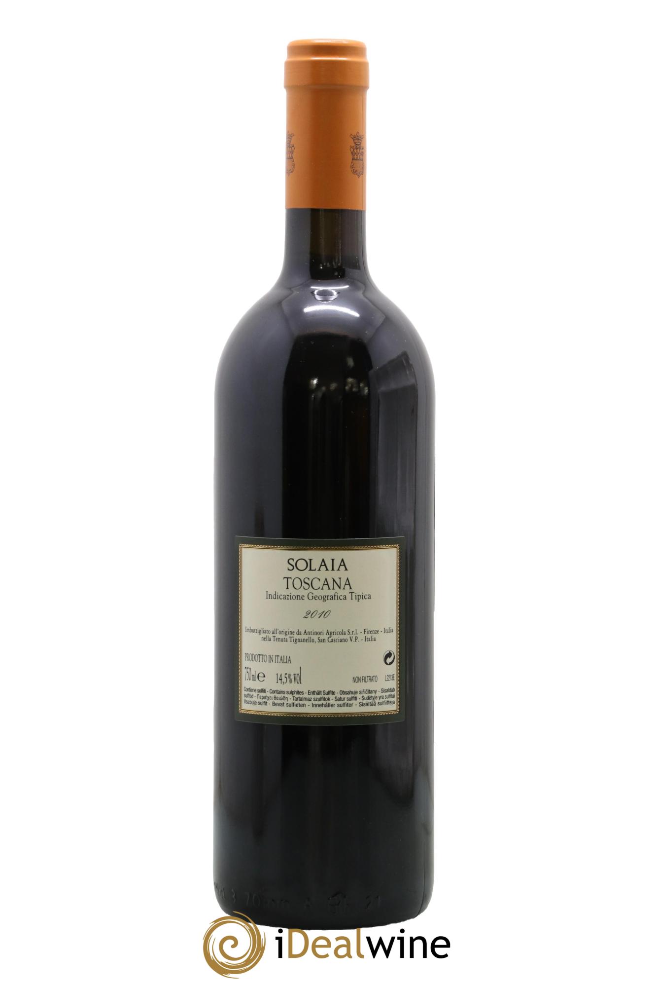 Toscana IGT Solaia Tenuta Tignanello - Marchesi Antinori 2010 - Lot de 1 bouteille - 1