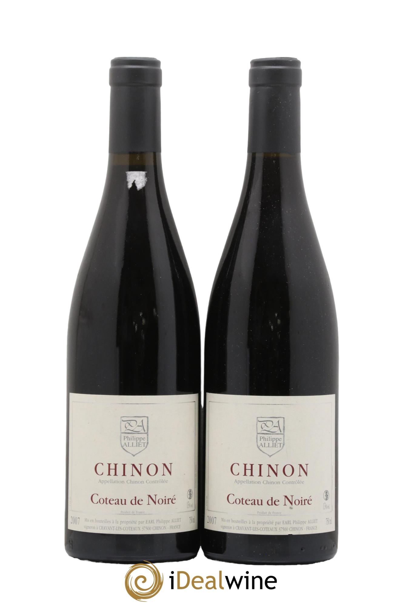 Chinon Coteau de Noiré Philippe Alliet 2007 - Lot de 2 bouteilles - 0