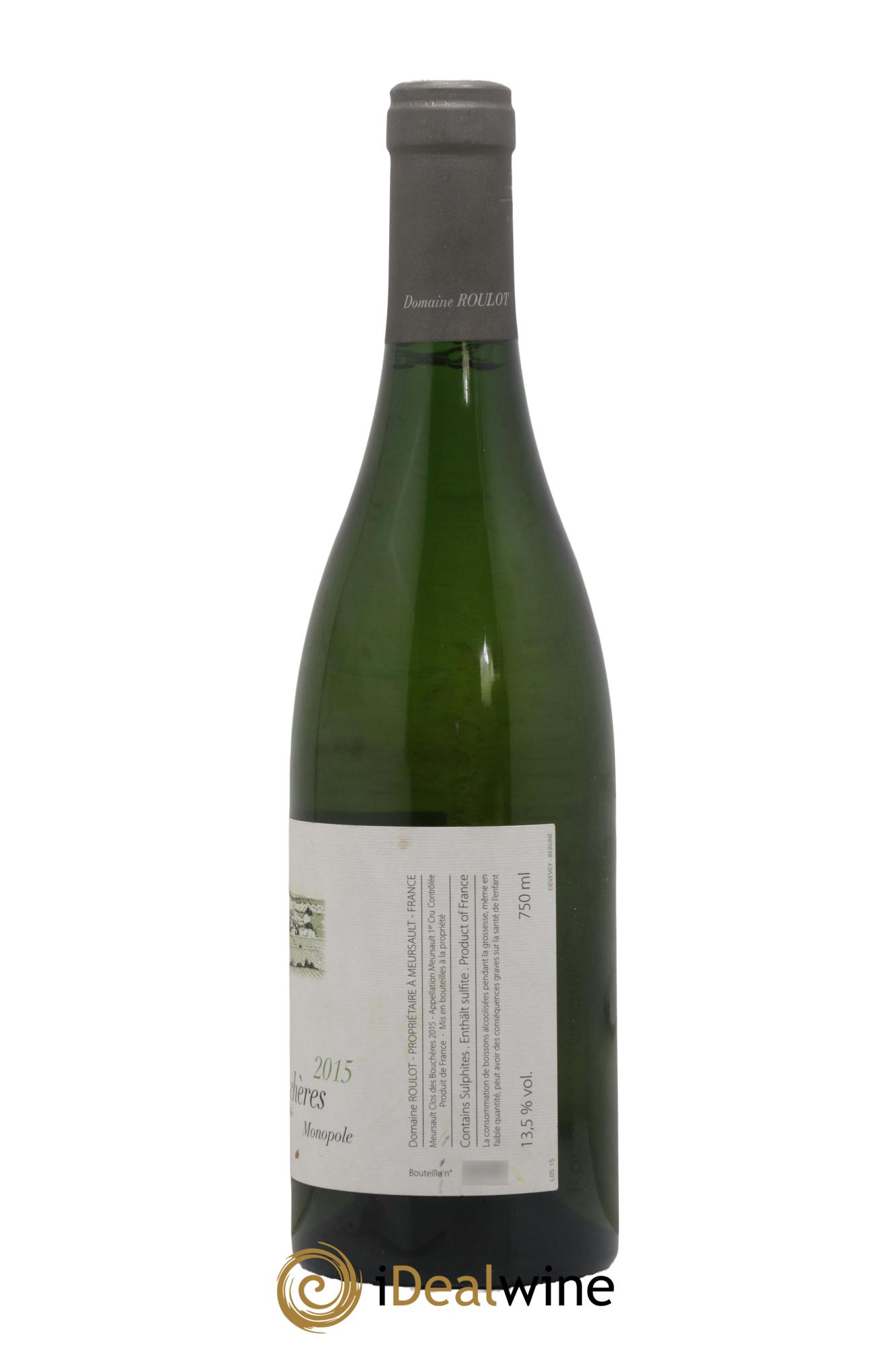 Meursault 1er Cru Les Bouchères Roulot (Domaine) 2015 - Lotto di 1 bottiglia - 1