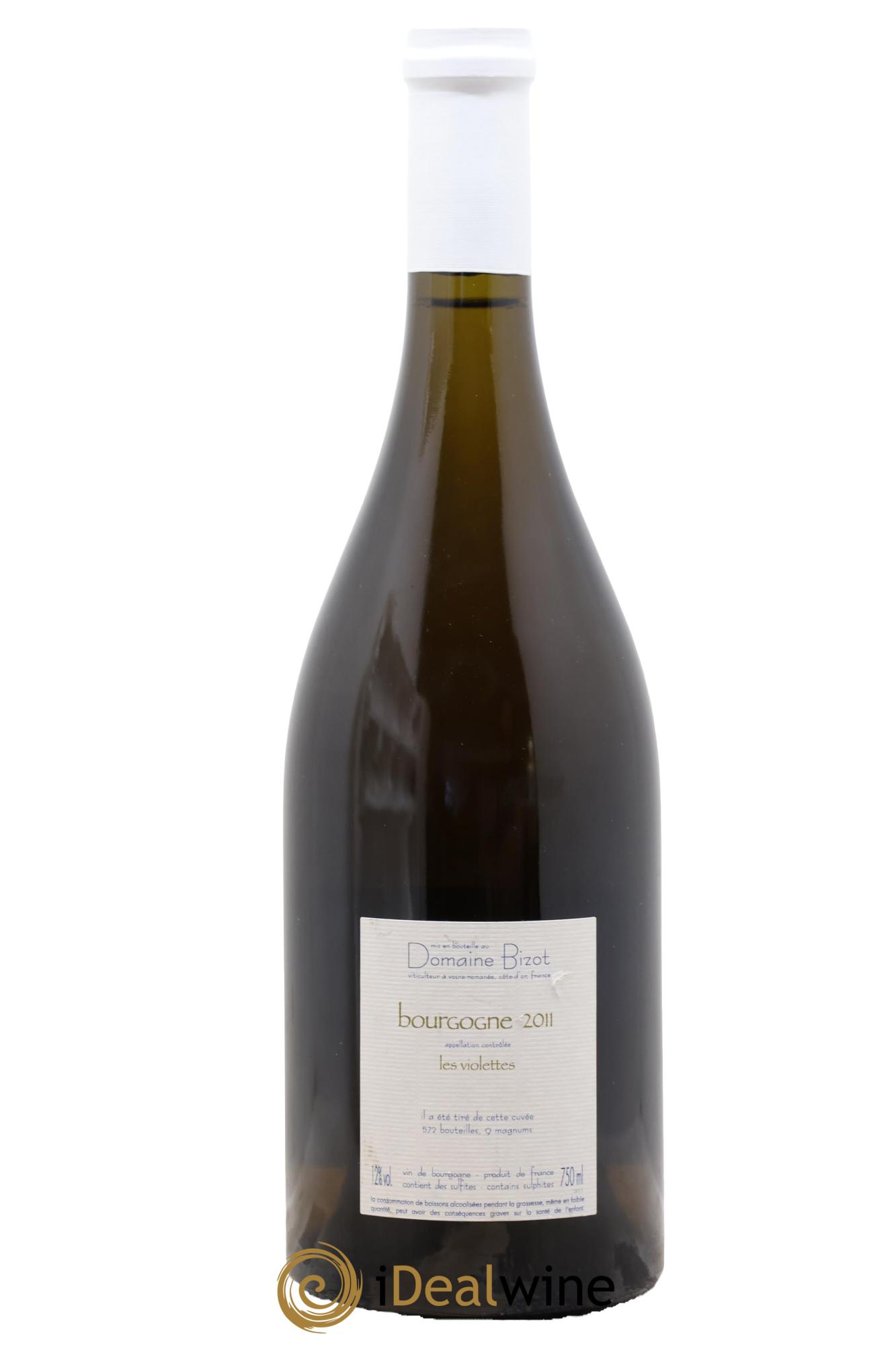 Bourgogne Les Violettes Bizot (Domaine) 2011 - Lote de 1 botella - 1