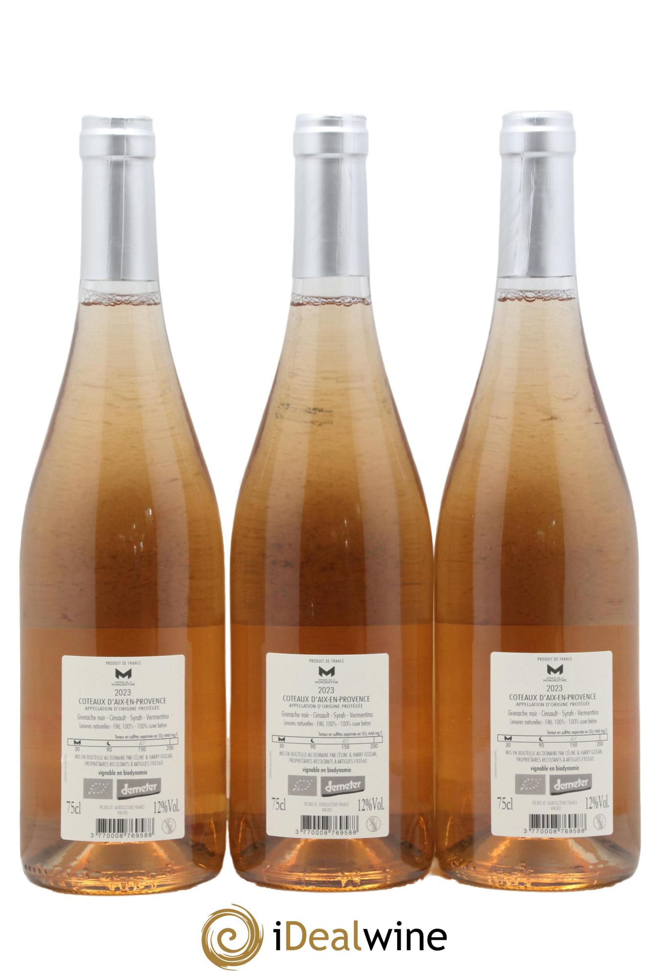 Côtes de Provence Les Monges Domaine de la Mongestine 2023 - Lot de 3 bouteilles - 1