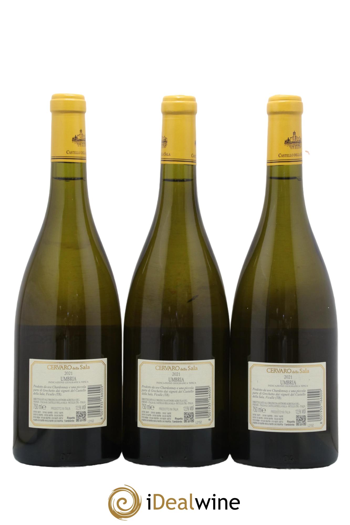 Umbria IGT Cervaro della Sala Castello della Sala - Marchesi Antinori 2021 - Lotto di 3 bottiglie - 1