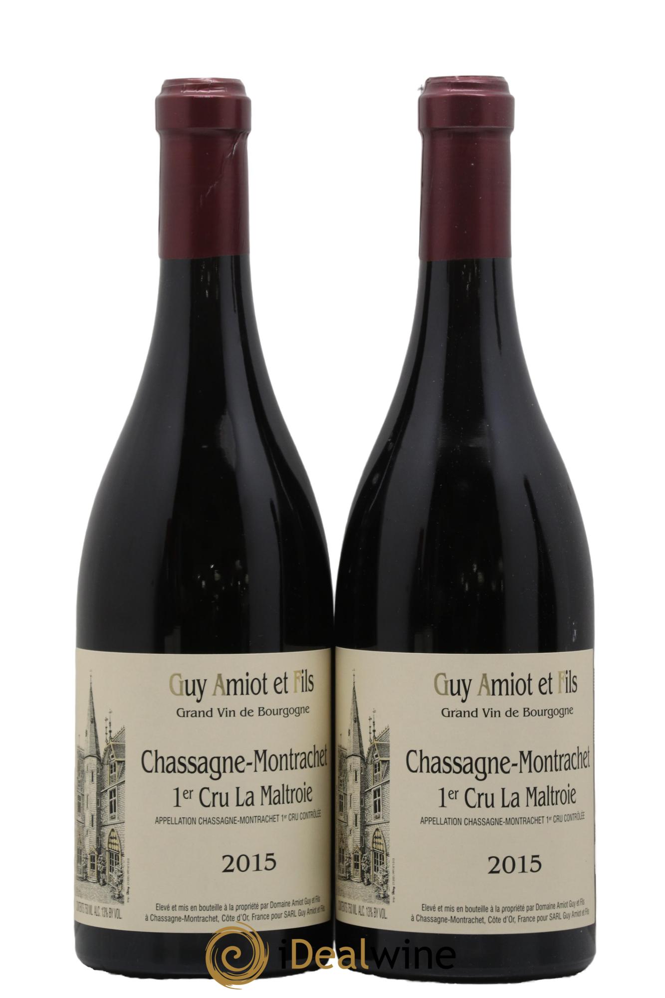 Chassagne-Montrachet 1er Cru La Maltroie Guy Amiot & Fils 2015 - Lot of 2 bottles - 0