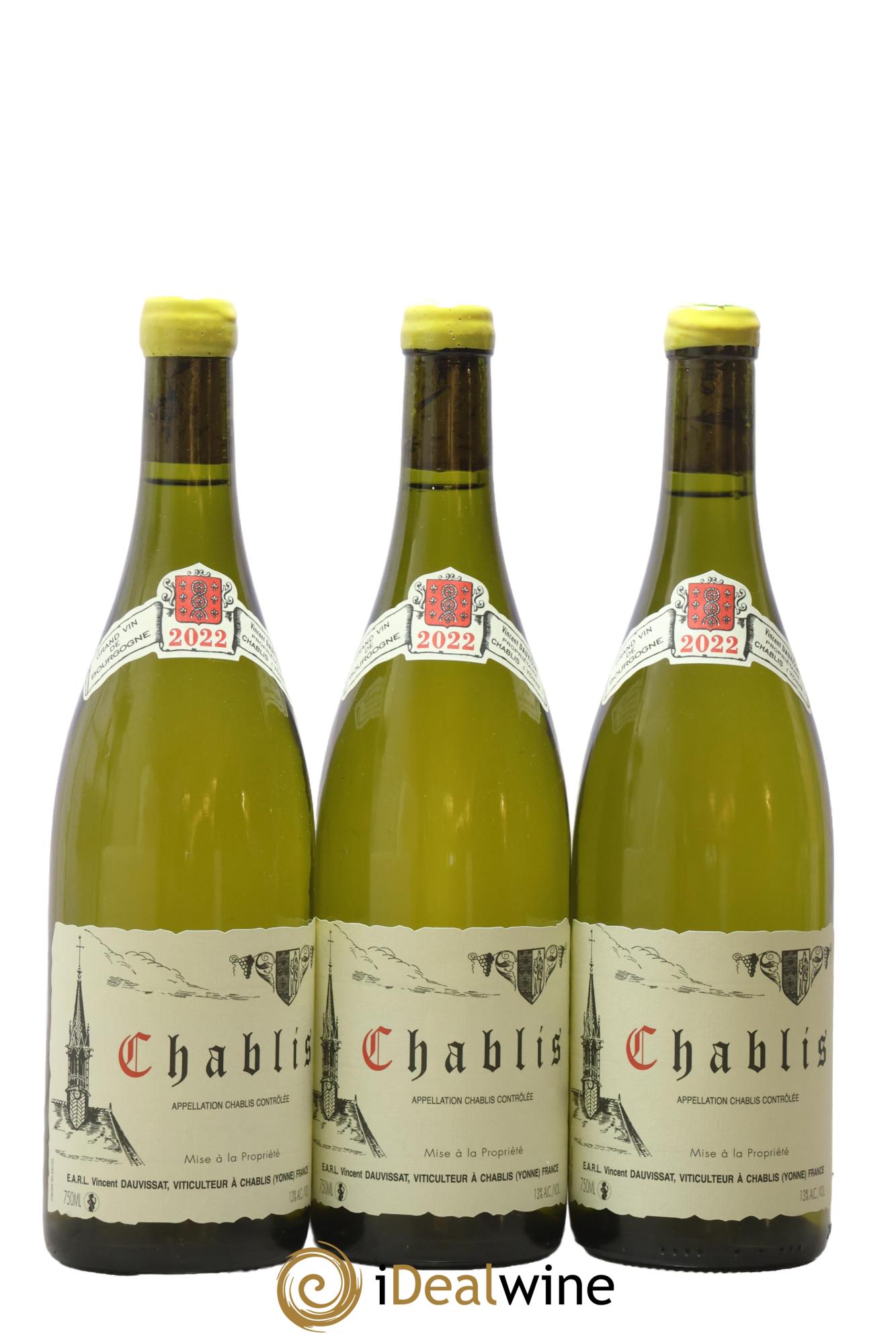 Chablis Vincent Dauvissat (Domaine) 2022 - Posten von 3 Flaschen - 0