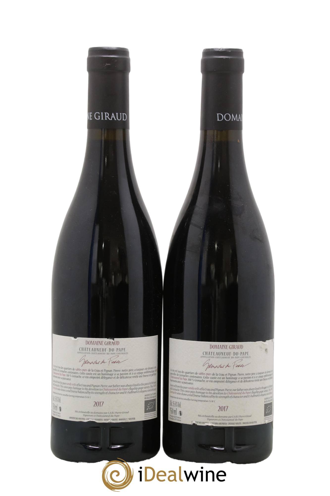 Châteauneuf-du-Pape Les Grenaches De Pierre Giraud (Domaine) 2017 - Lot of 2 bottles - 1