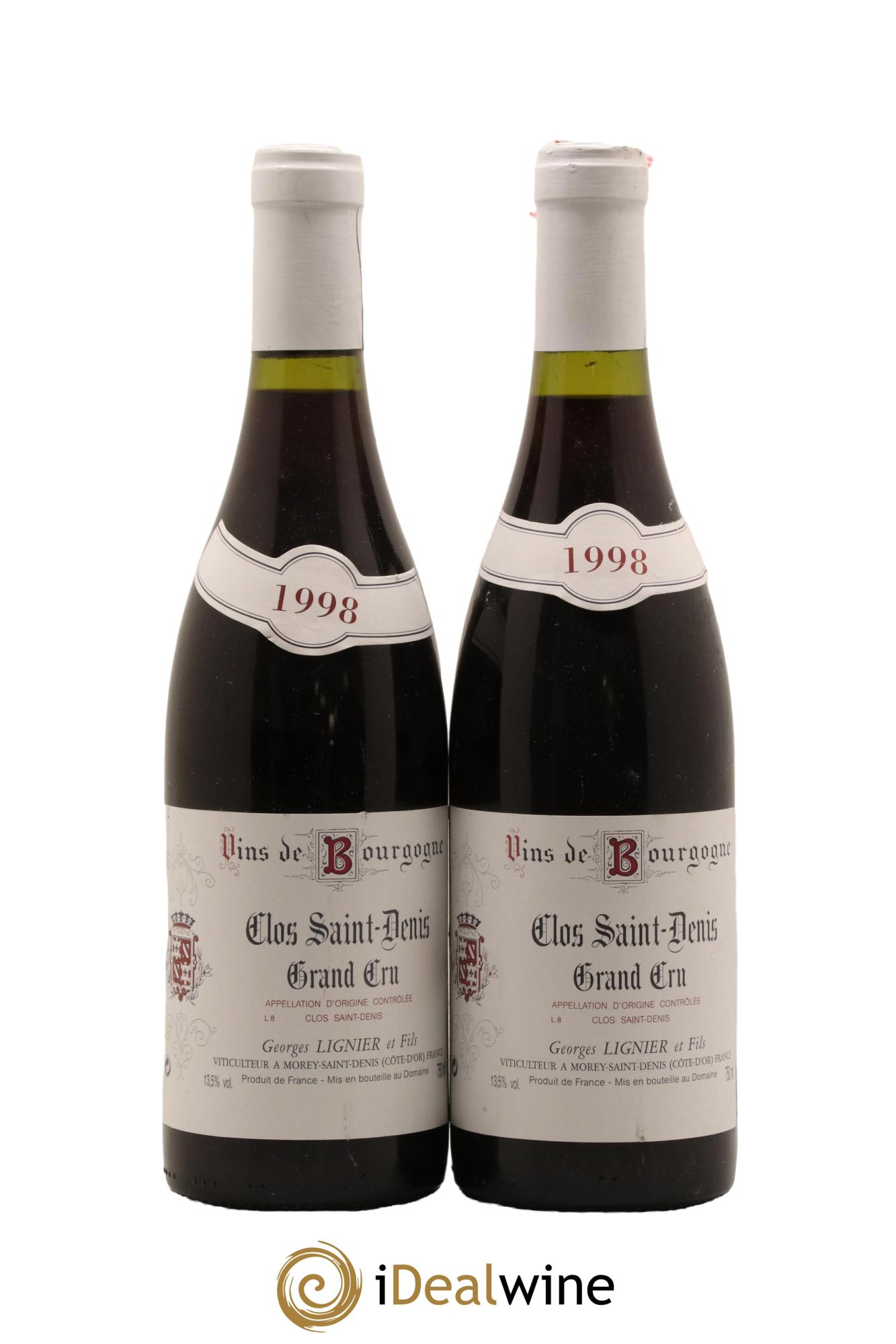 Clos Saint-Denis Grand Cru Georges Lignier (Domaine) 1998 - Lot de 2 bouteilles - 0