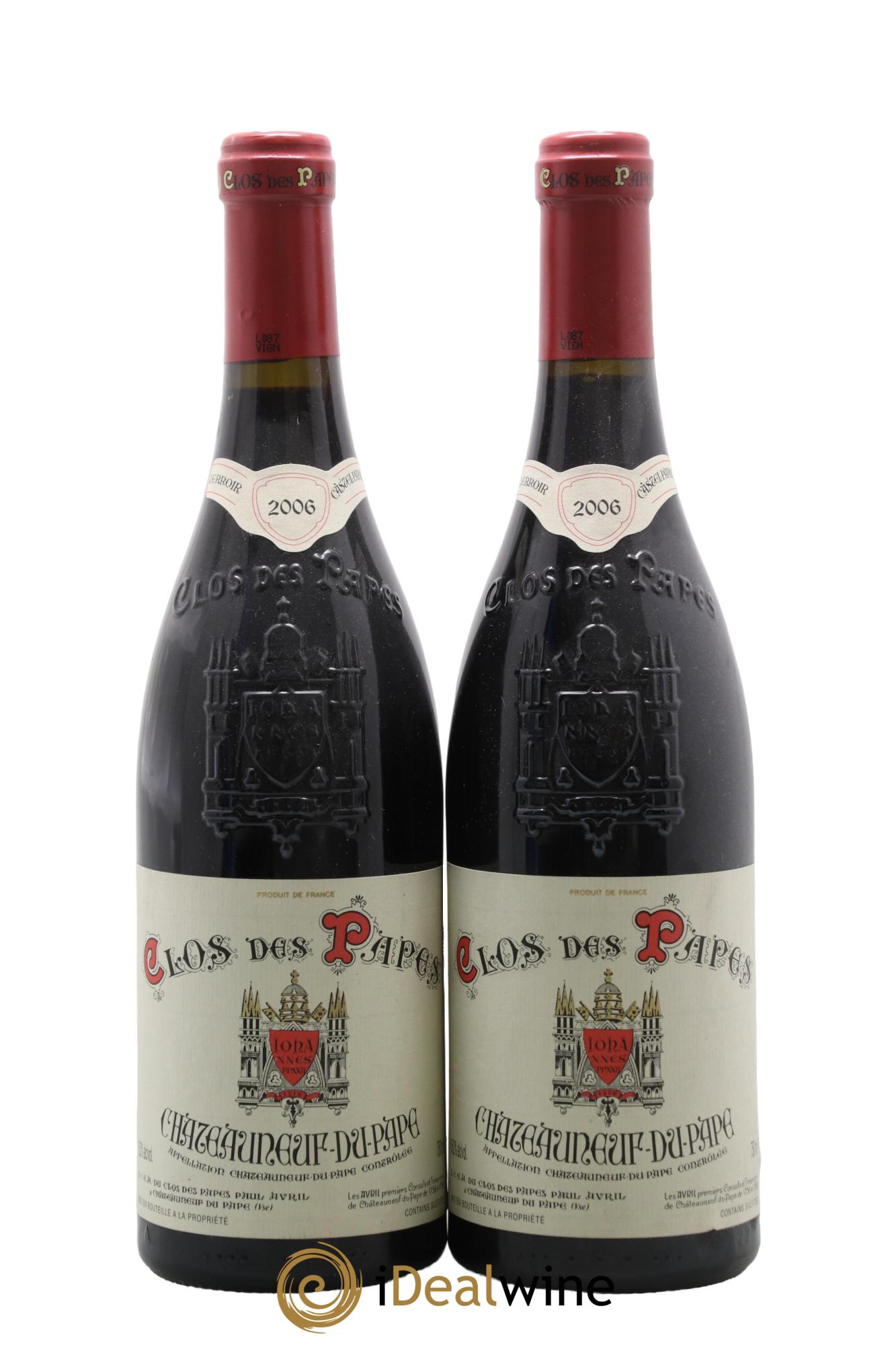 Châteauneuf-du-Pape Clos des Papes - Paul Avril 2006 - Lot de 2 bouteilles - 0