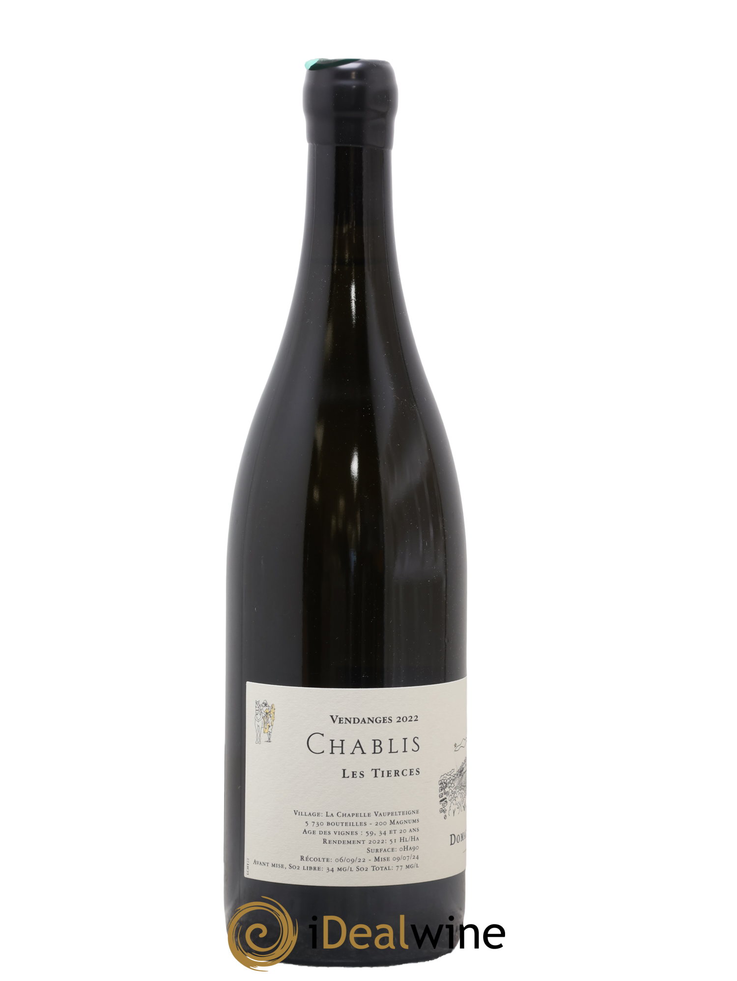 Chablis Les Tierces Jean Dauvissat 2022 - Lot de 1 bouteille - 1