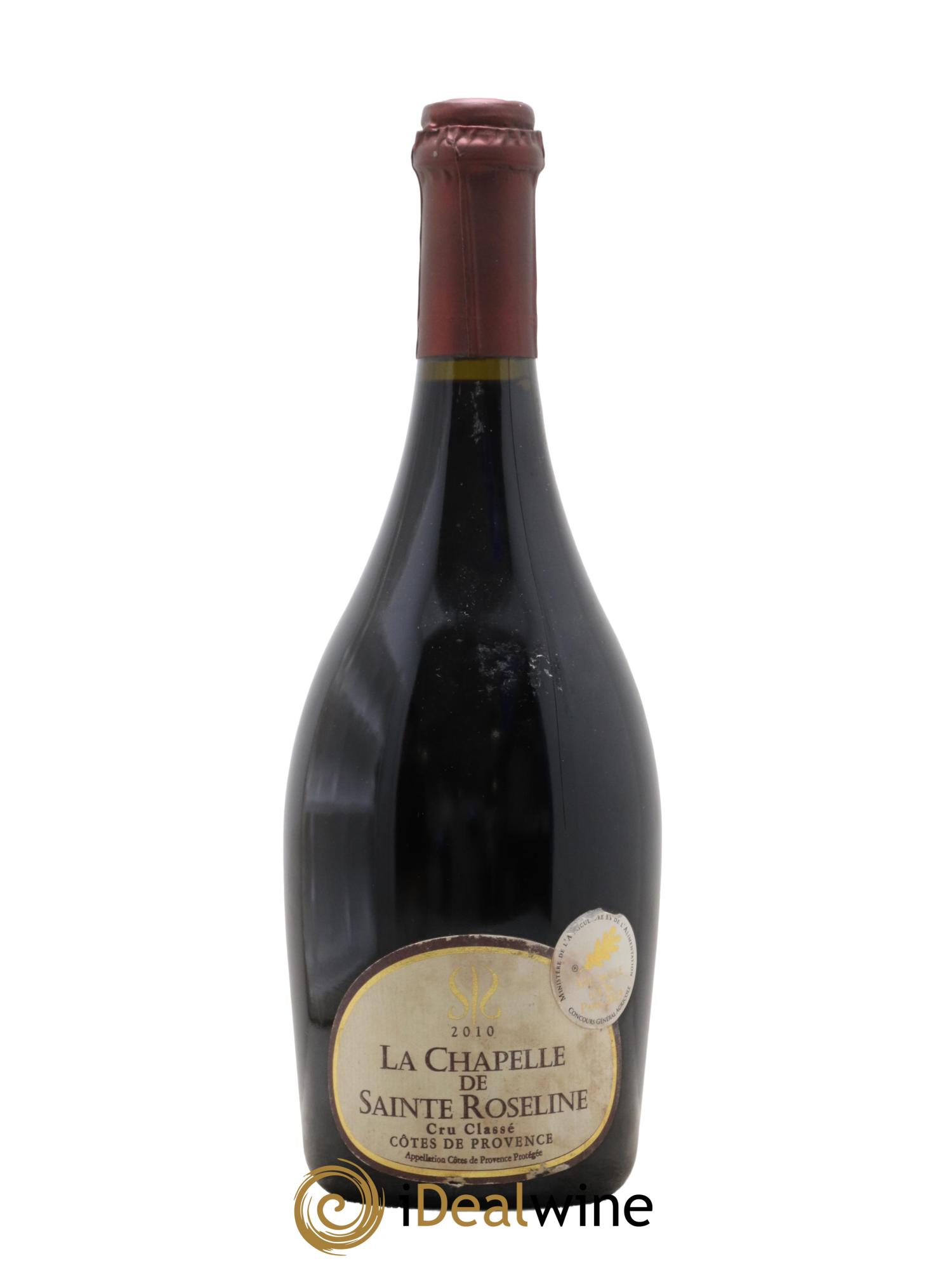 Côtes de Provence Château Sainte-Roseline La Chapelle 2010 - Lot de 1 bouteille - 0