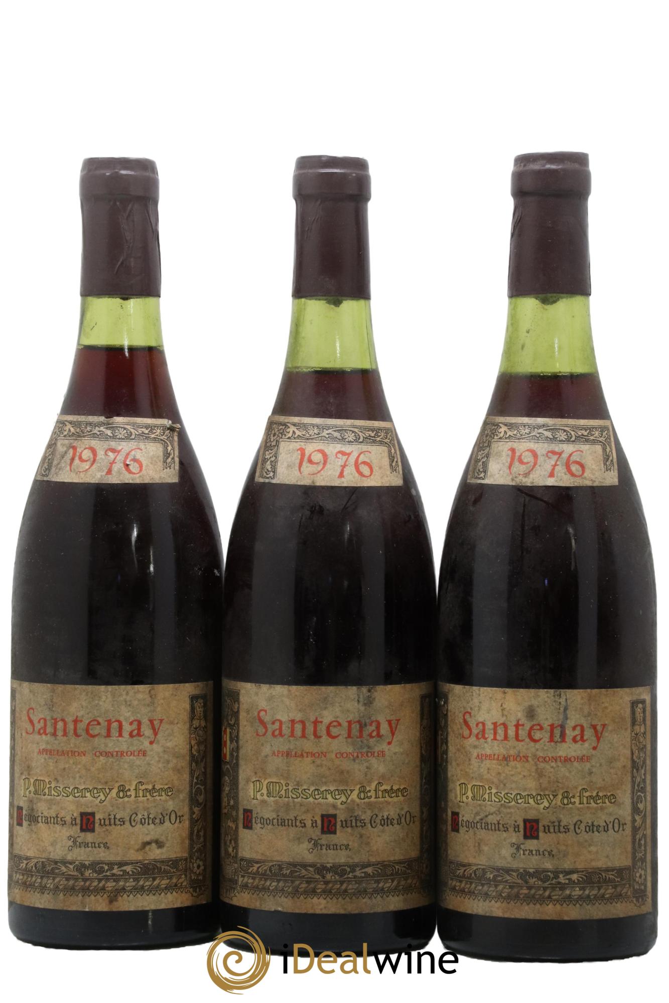 Santenay Domaine Misserey & Frères 1976 - Lot de 3 bouteilles - 0