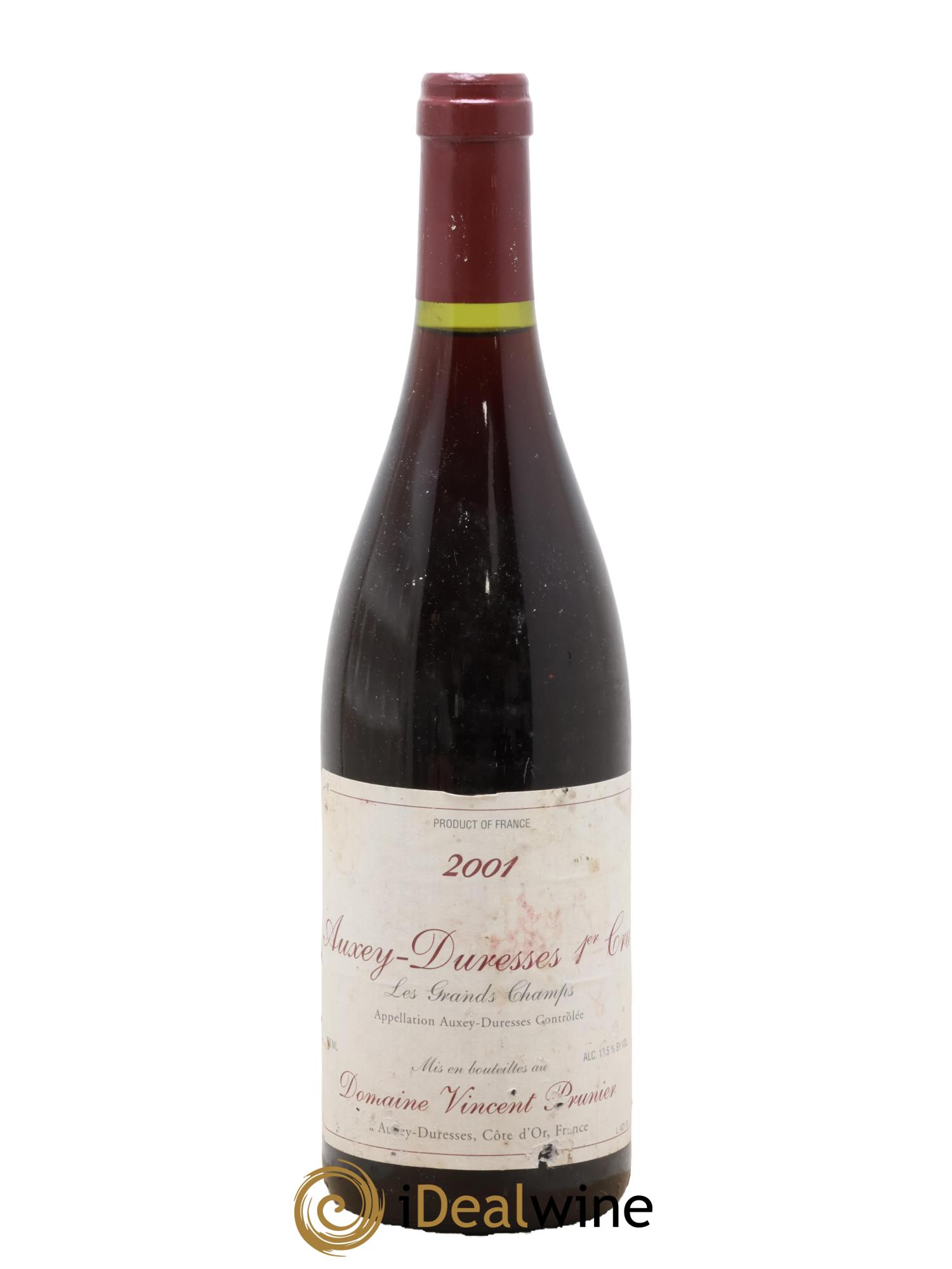 Auxey-Duresses 1er Cru Les Grands Champs Vincent Prunier 2001 - Lot de 1 bouteille - 0