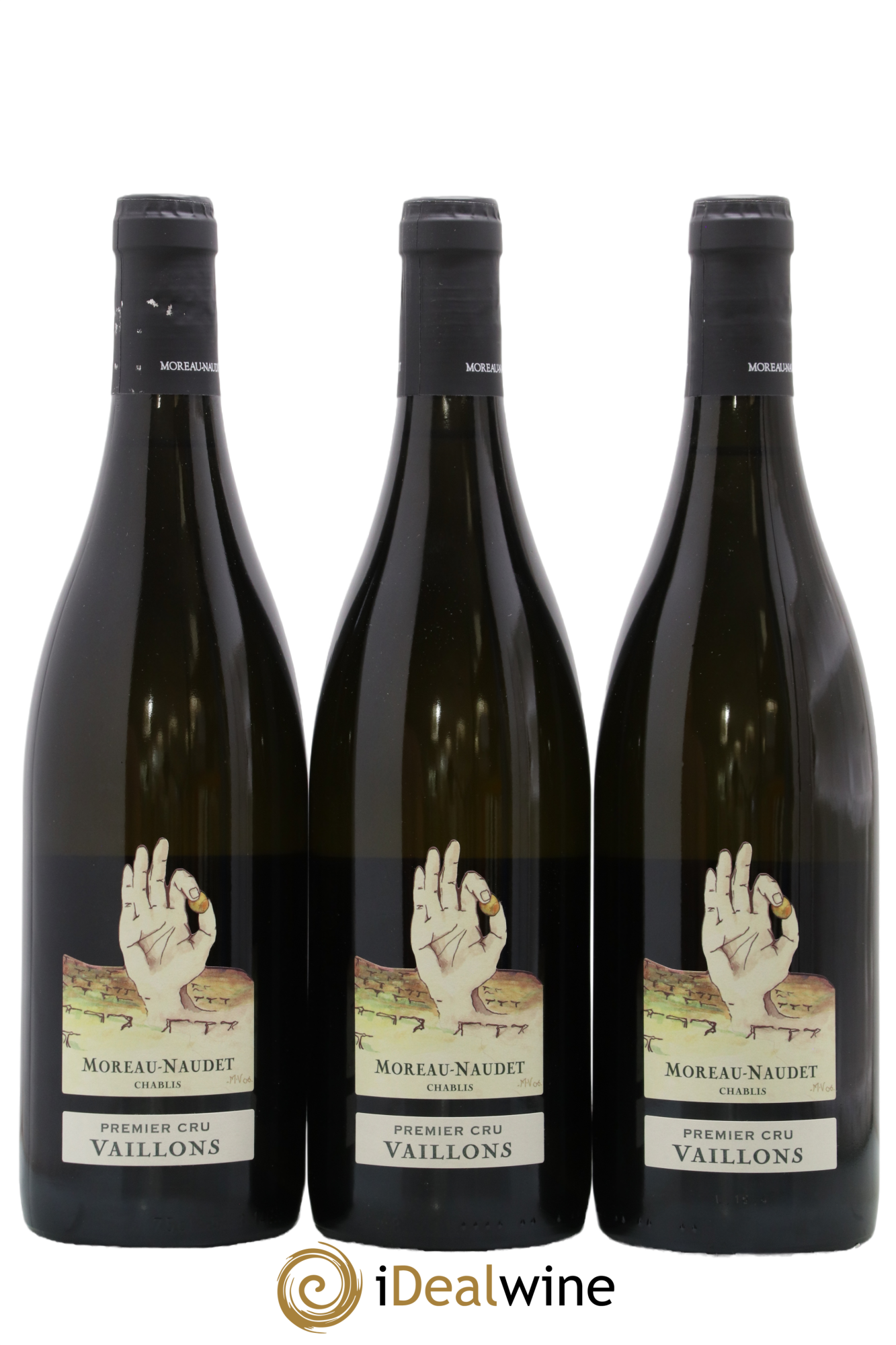 Chablis 1er Cru Vaillons Moreau-Naudet 2016 - Lot of 3 bottles - 0