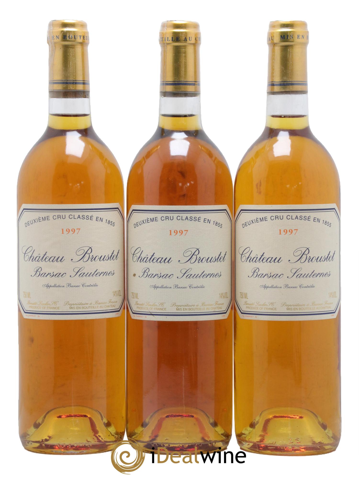 Château Broustet 2ème Grand Cru Classé 1997 - Lotto di 3 bottiglie - 0