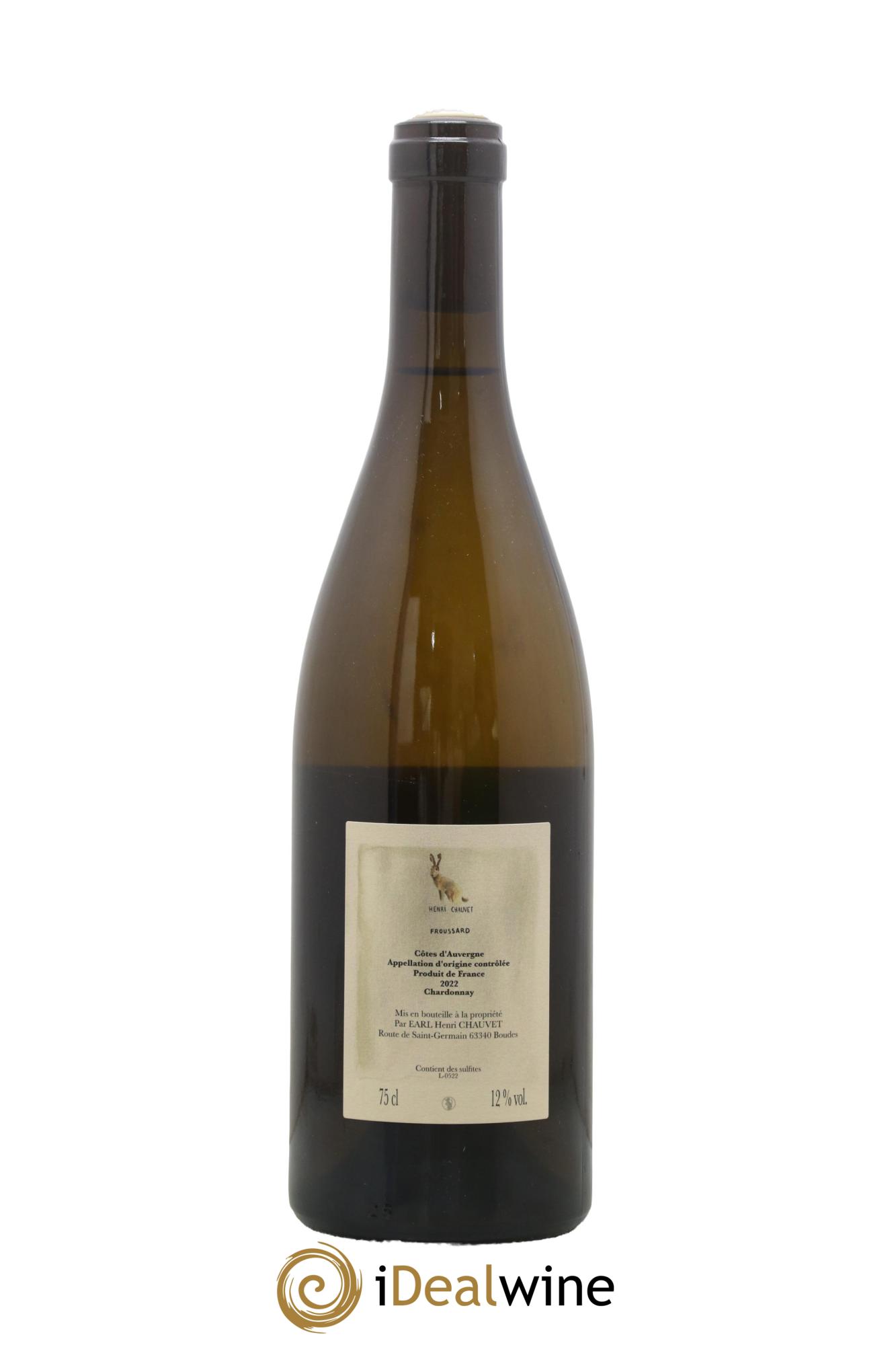 Côtes d'Auvergne Froussard Henri Chauvet 2022 - Lot of 1 bottle - 1