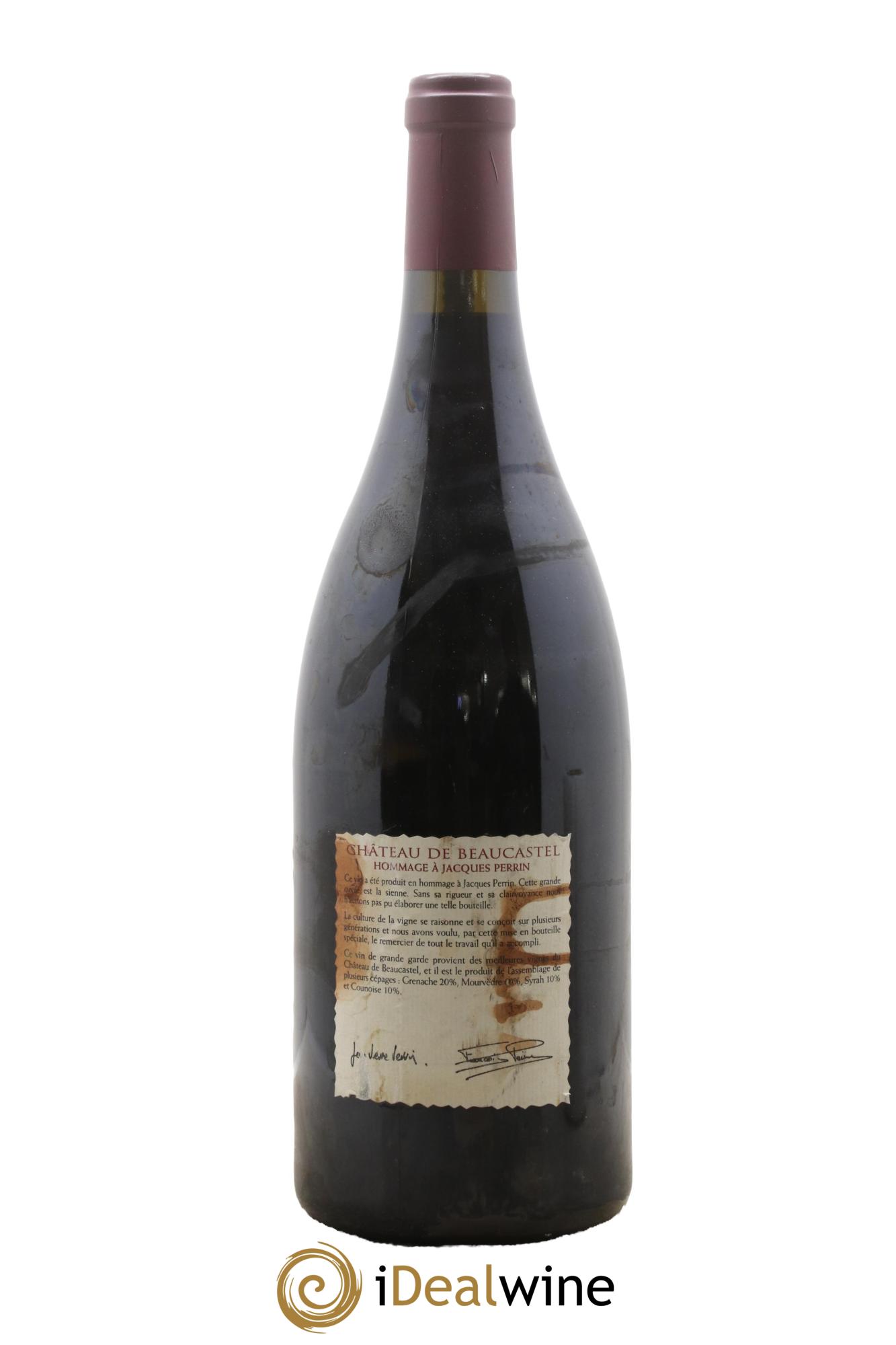 Châteauneuf-du-Pape Château de Beaucastel Hommage à Jacques Perrin Famille Perrin 2001 - Lot of 1 magnum - 1