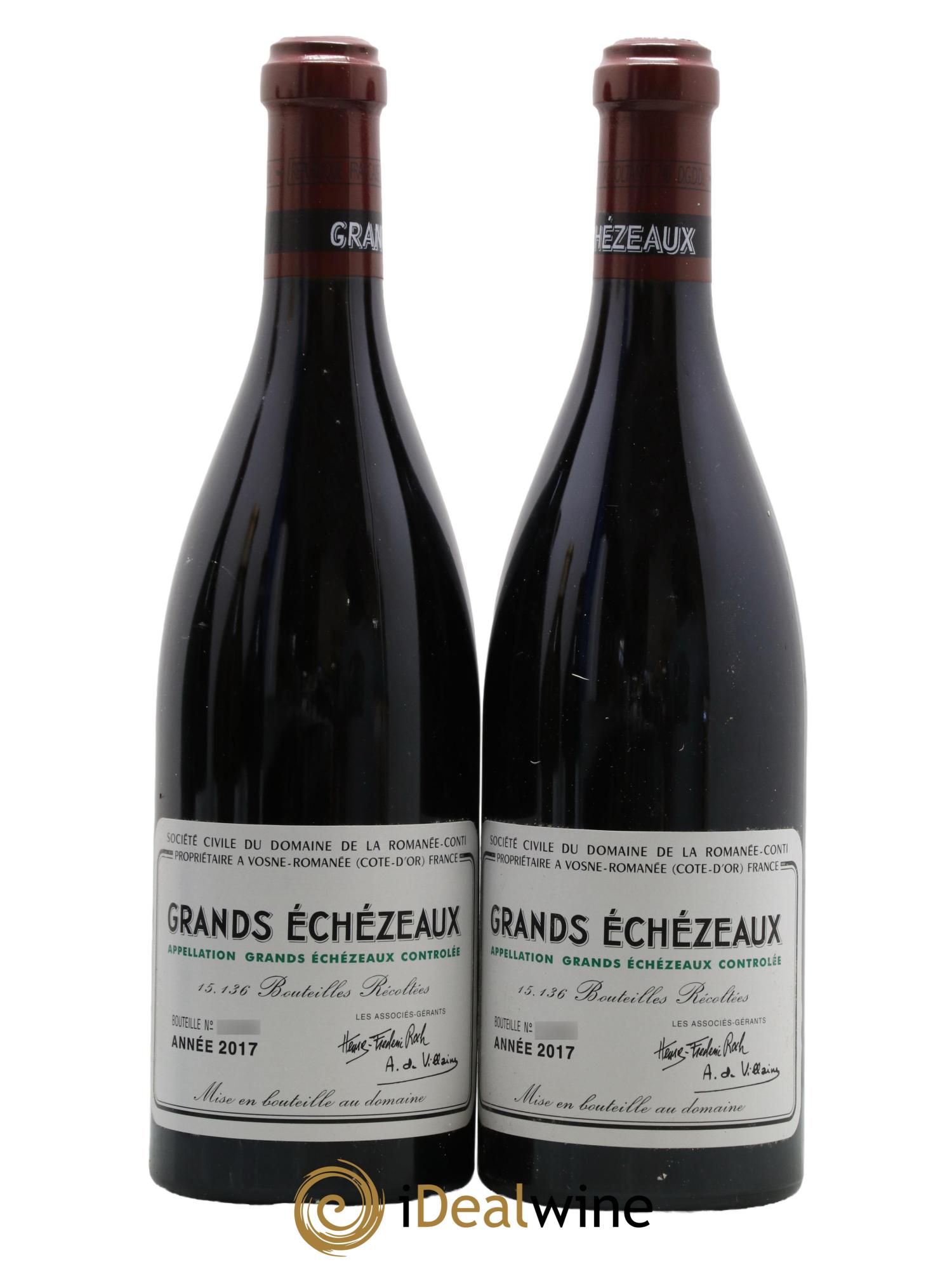 Assortiment 2017 du Domaine de la Romanée-Conti Domaine de la Romanée-Conti 2 Echezeaux, 2 Grands Echezeaux, 1 Montrachet 2017 - Lot de 5 bouteilles - 3