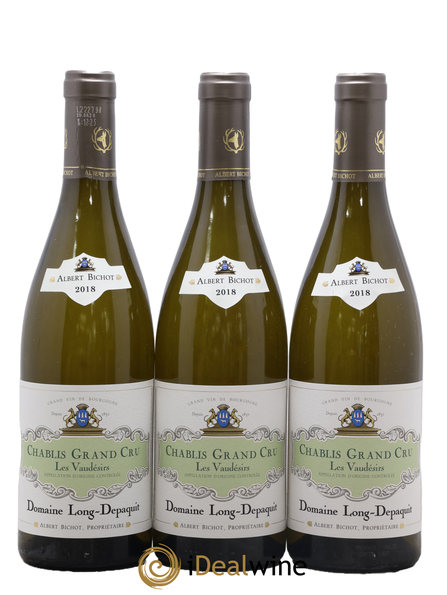 Chablis Grand Cru Vaudésir Long Depaquit - Albert Bichot (Domaine) 2018 - Lot de 3 bouteilles - 0