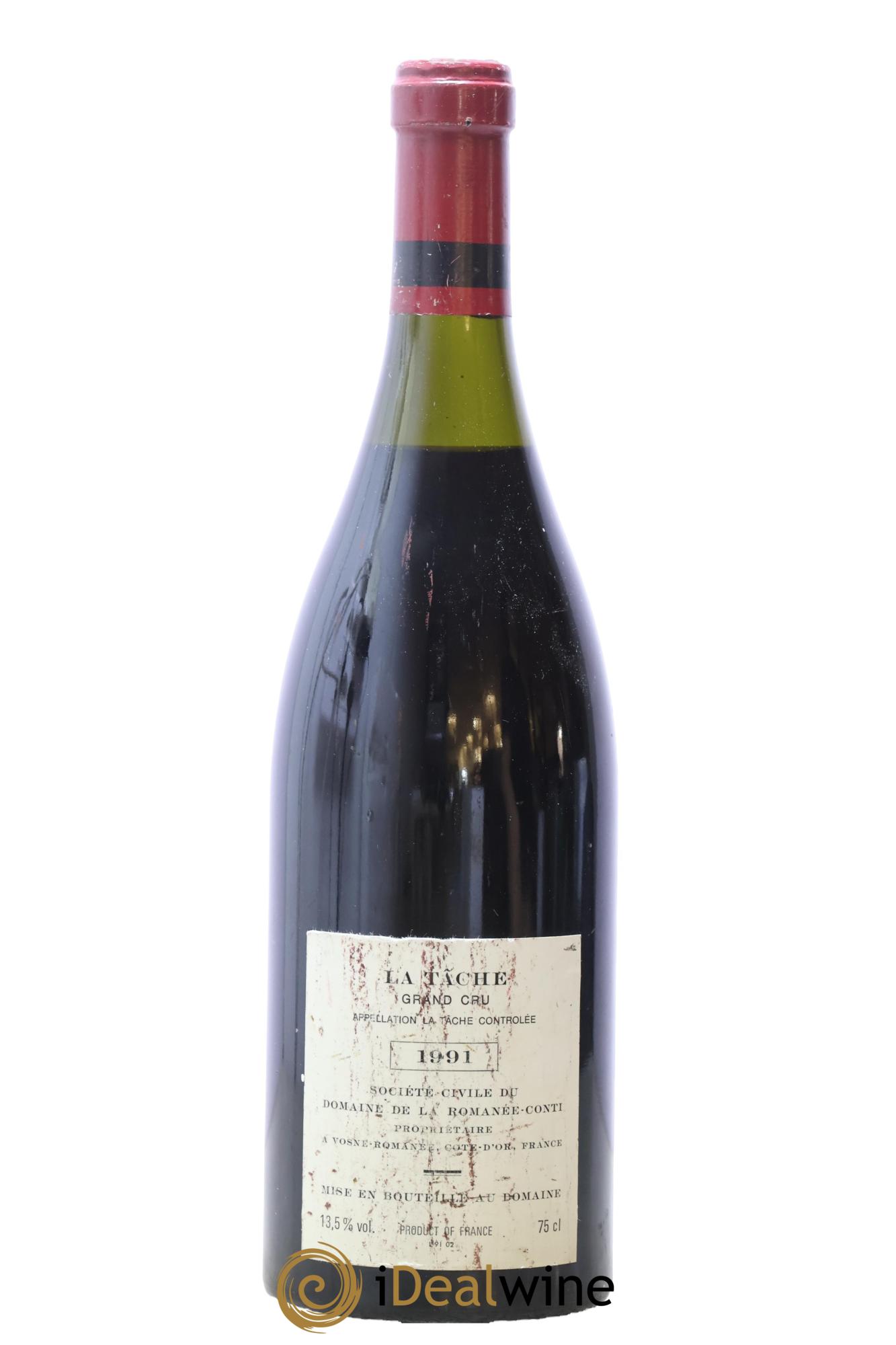 La Tâche Grand Cru Domaine de la Romanée-Conti 1991 - Lot de 1 bouteille - 1