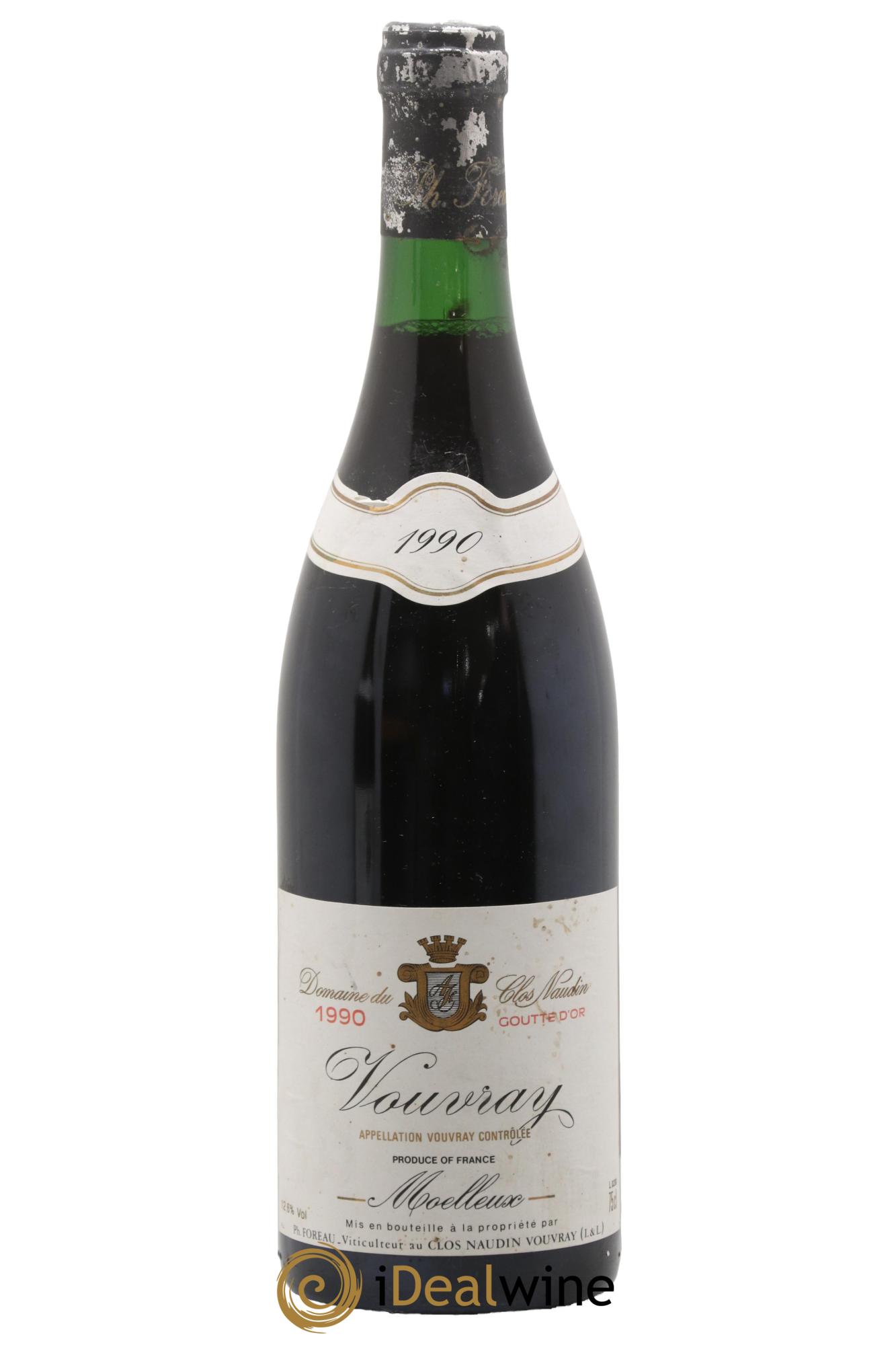 Vouvray Goutte d'Or Clos Naudin - Philippe Foreau  1990 - Lotto di 1 bottiglia - 0