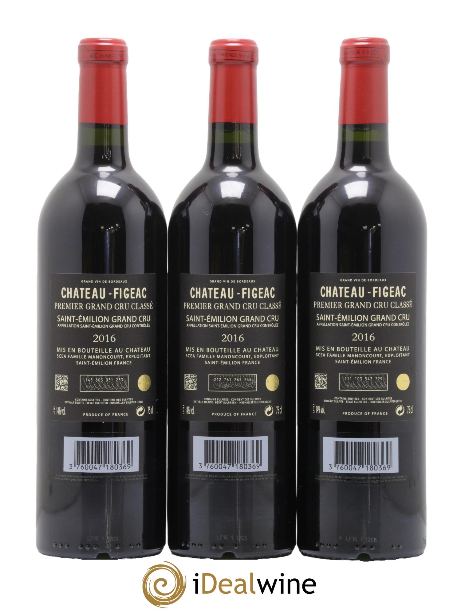 Château Figeac 1er Grand Cru Classé A 2016 - Lot de 6 bouteilles - 2