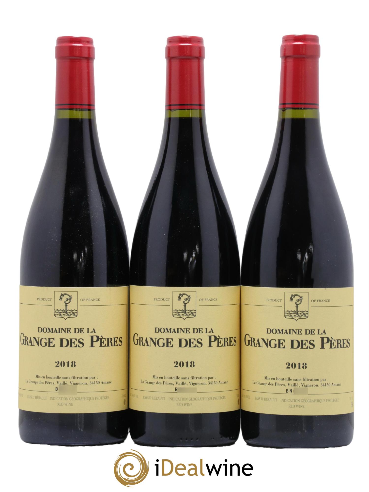 Pays d'Hérault Grange des Pères Laurent Vaillé 2018 - Lot de 3 bouteilles - 0