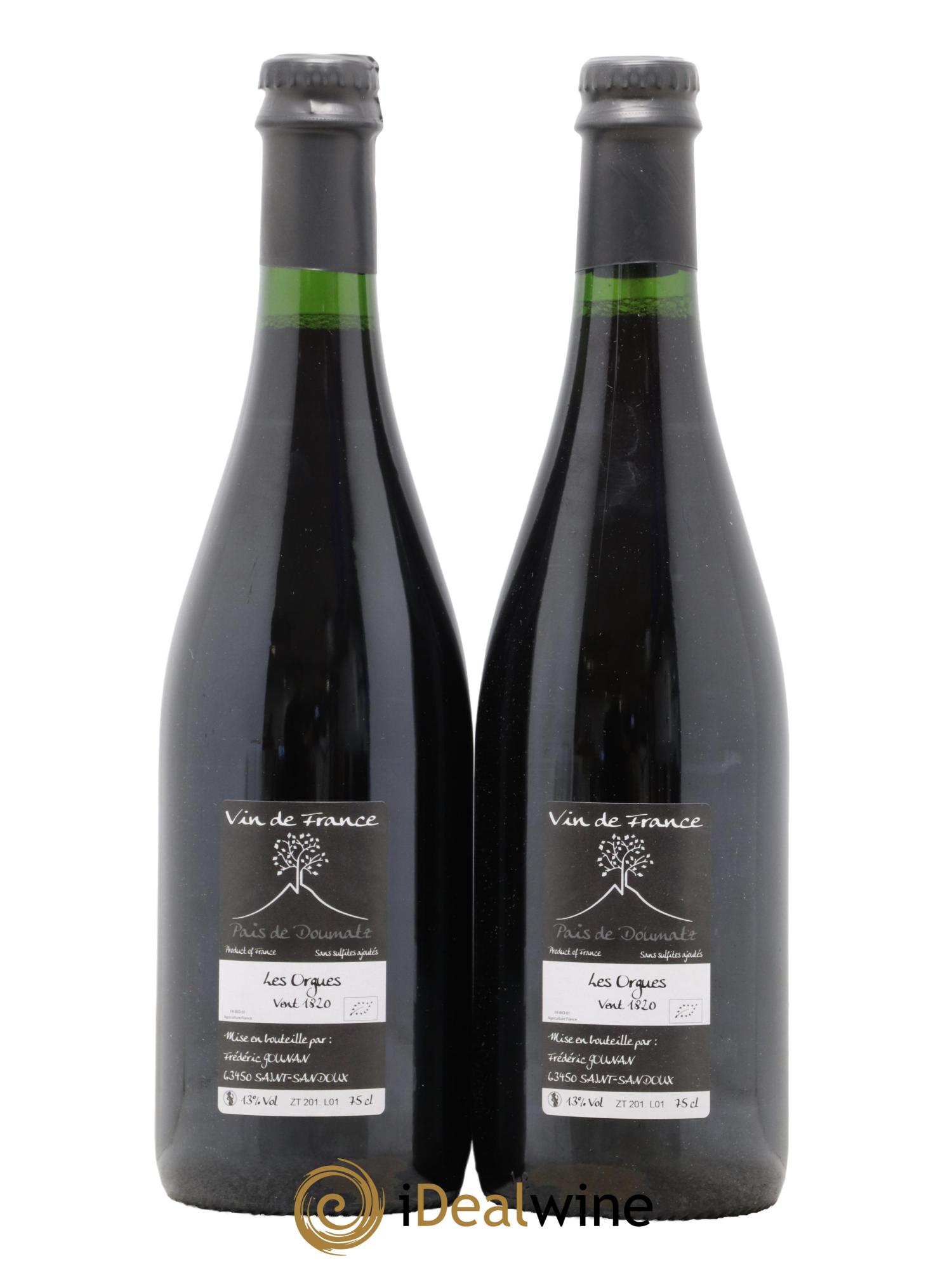 Vin de France Les Orgues Vignoble de l'Arbre Blanc 2018 - Lot de 2 bouteilles - 1