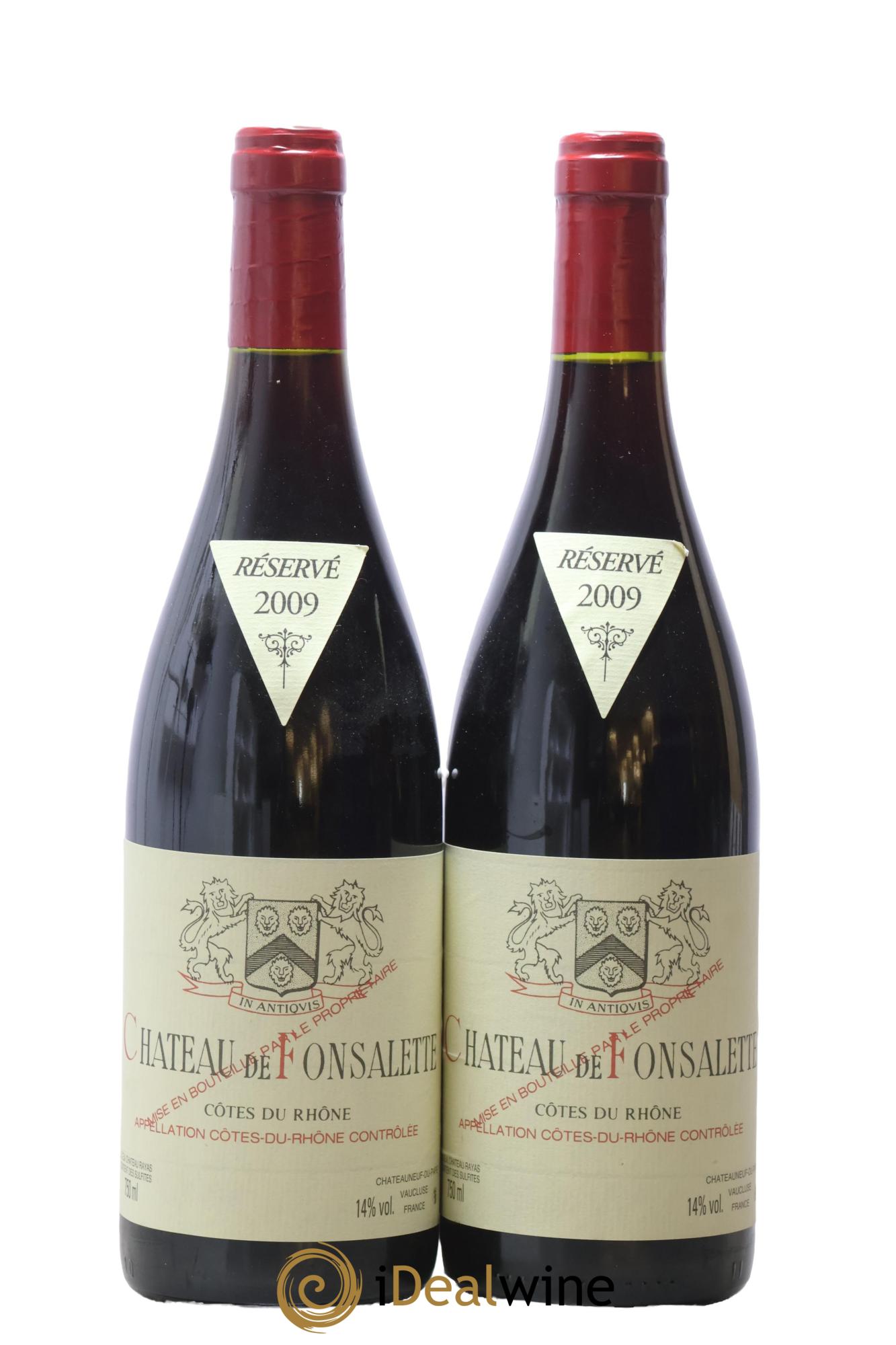 Côtes-du-Rhône Château de Fonsalette Emmanuel Reynaud 2009 - Lot de 2 bouteilles - 0