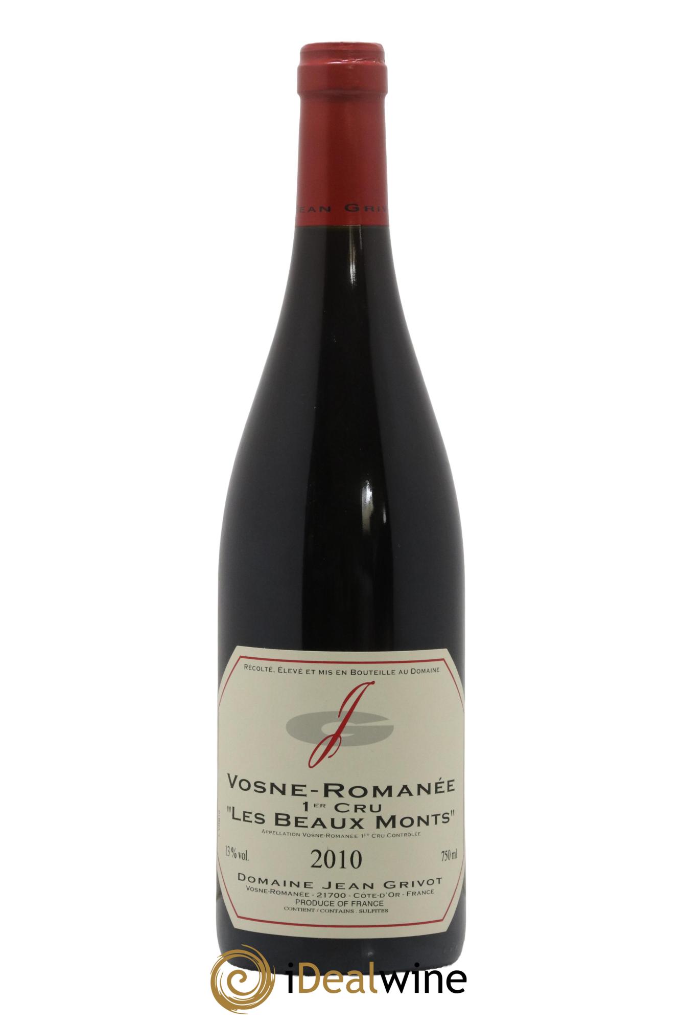 Vosne-Romanée 1er Cru Les Beaux-Monts Jean Grivot 2010 - Lot de 1 bouteille - 0