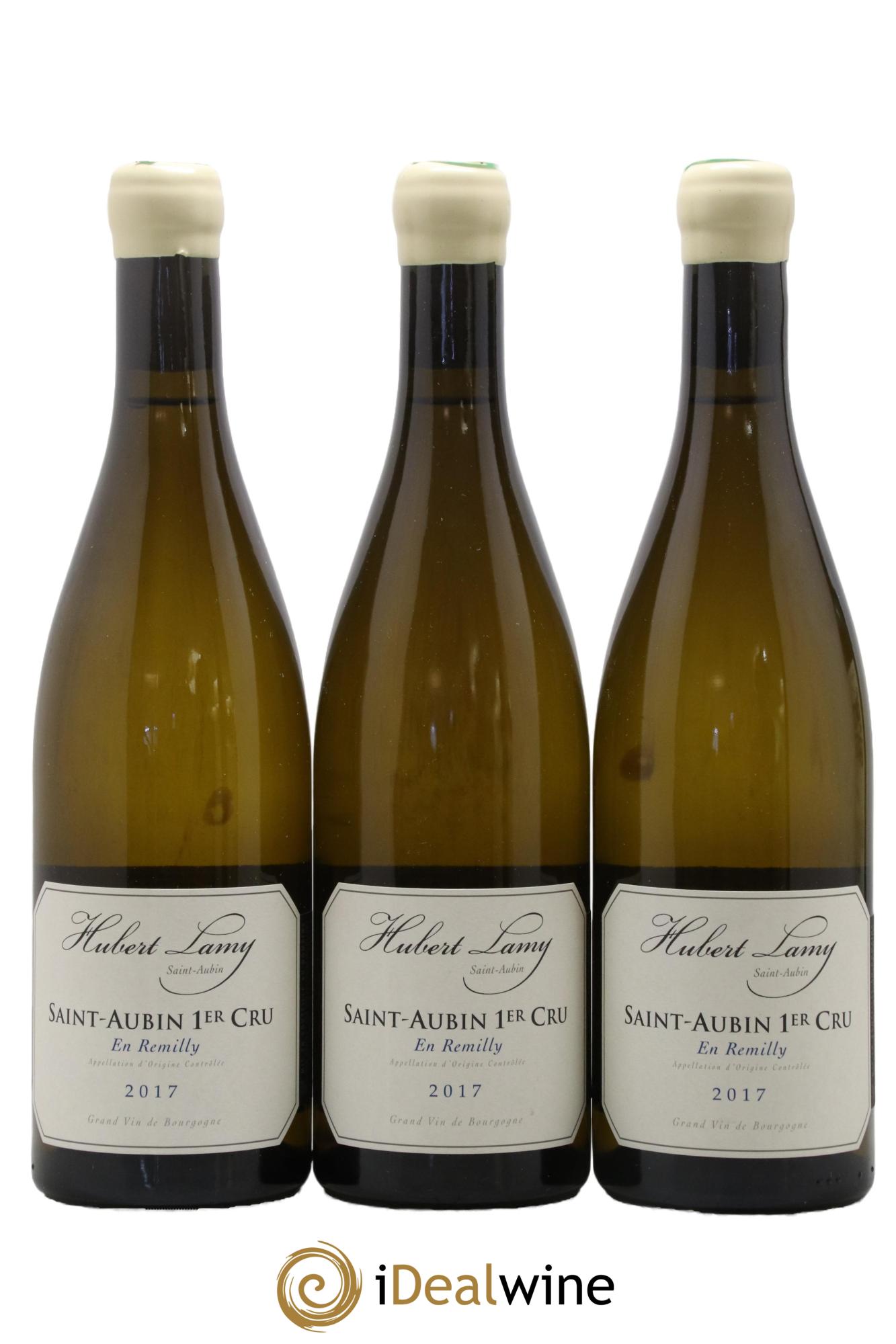 Saint-Aubin 1er Cru En Rémilly Hubert Lamy 2017 - Lot de 3 bouteilles - 0