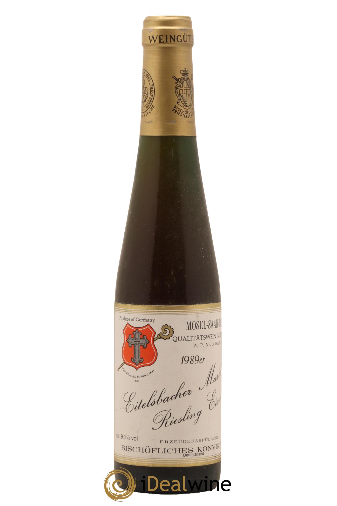 Riesling-Eiswein Bischofliches Konvikt Trier Eitelsbacher Marienholz 1989 - Lotto di 1 mezza bottiglia - 0