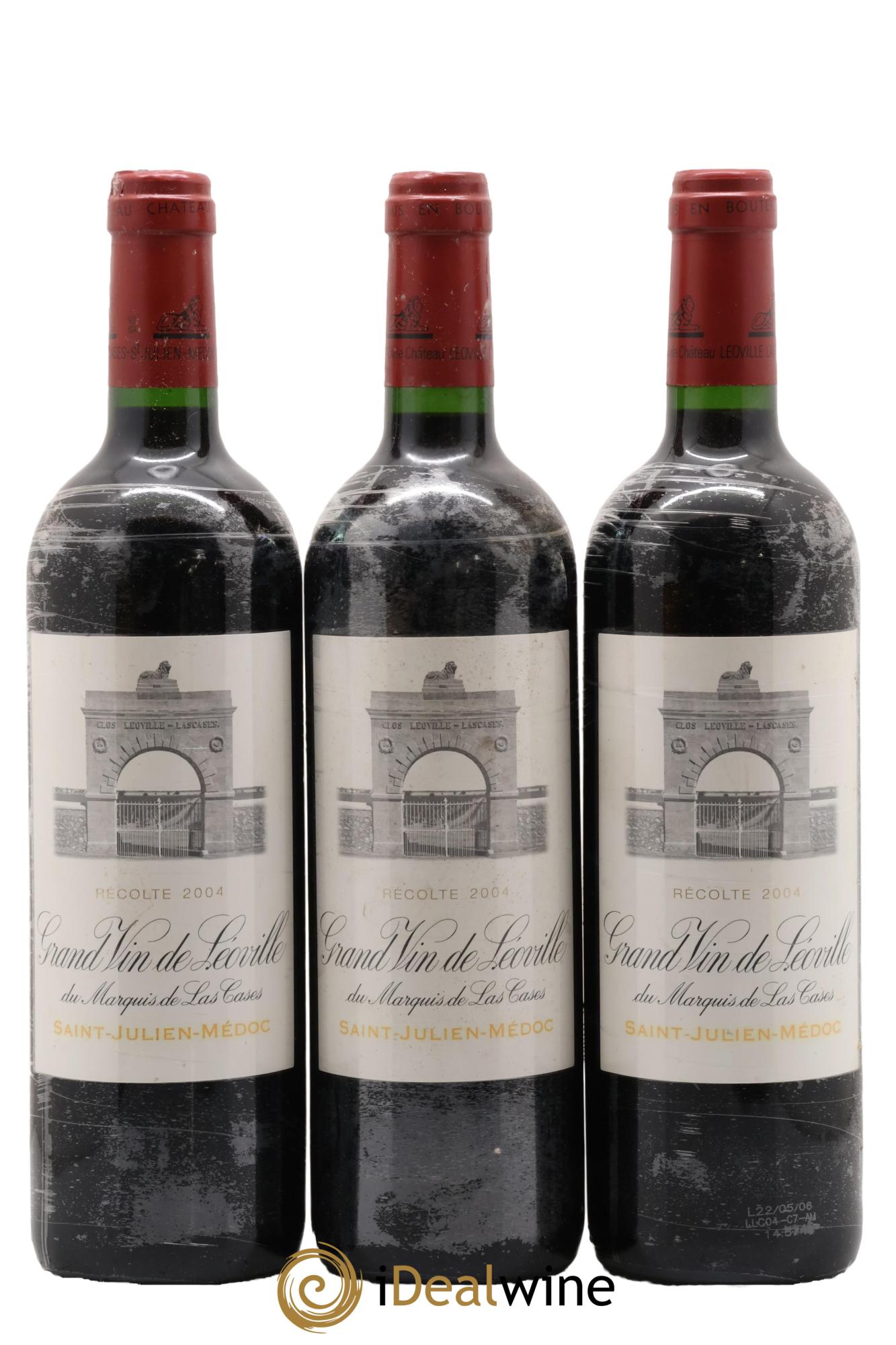 Château Léoville Las Cases 2ème Grand Cru Classé 2004 - Lot de 3 bouteilles - 0