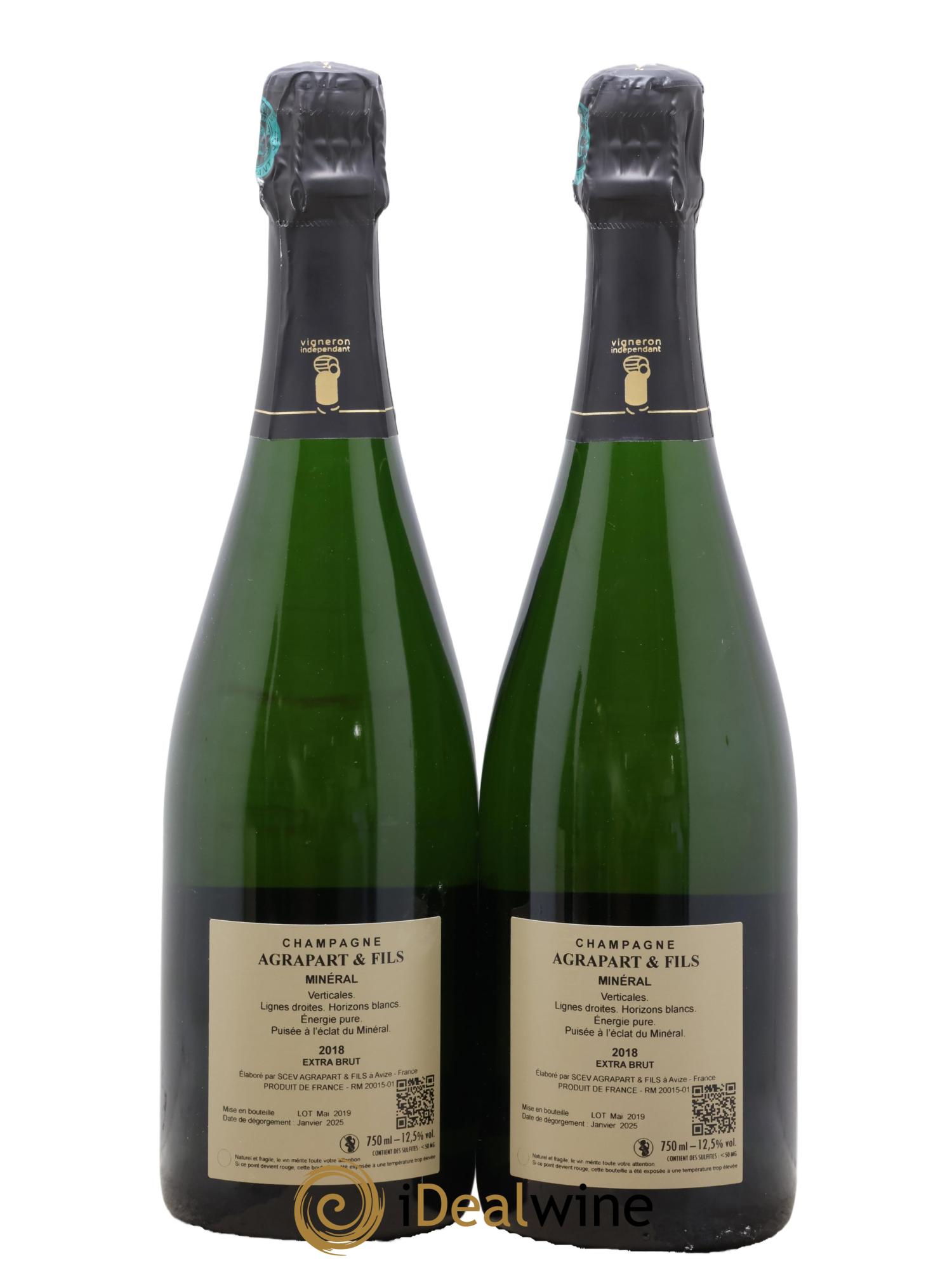 Minéral Blanc de Blancs  Extra-Brut Agrapart & Fils 2018 - Lot of 2 bottles - 1