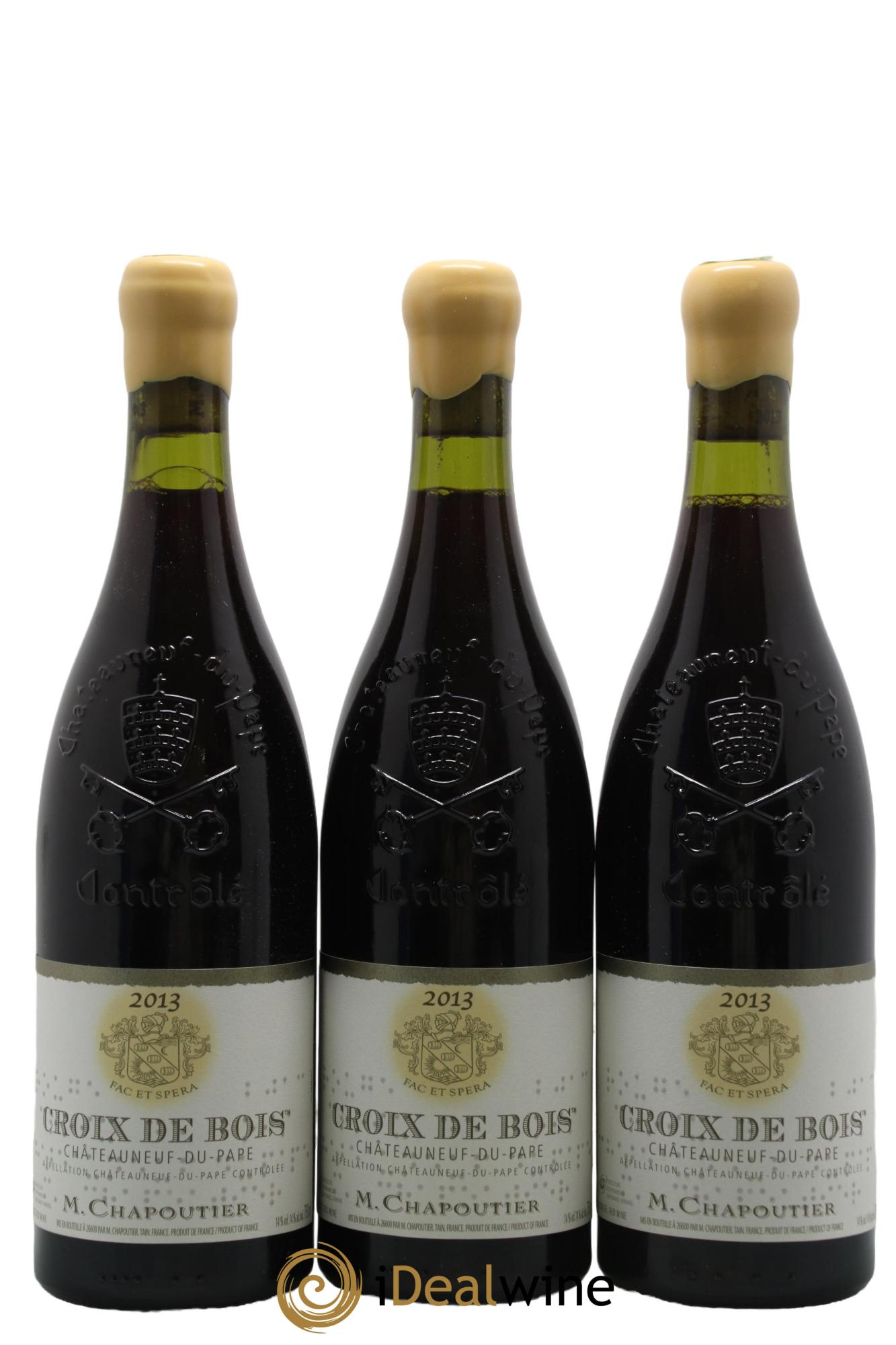 Châteauneuf-du-Pape Croix de Bois Chapoutier 2013 - Posten von 6 Flaschen - 1