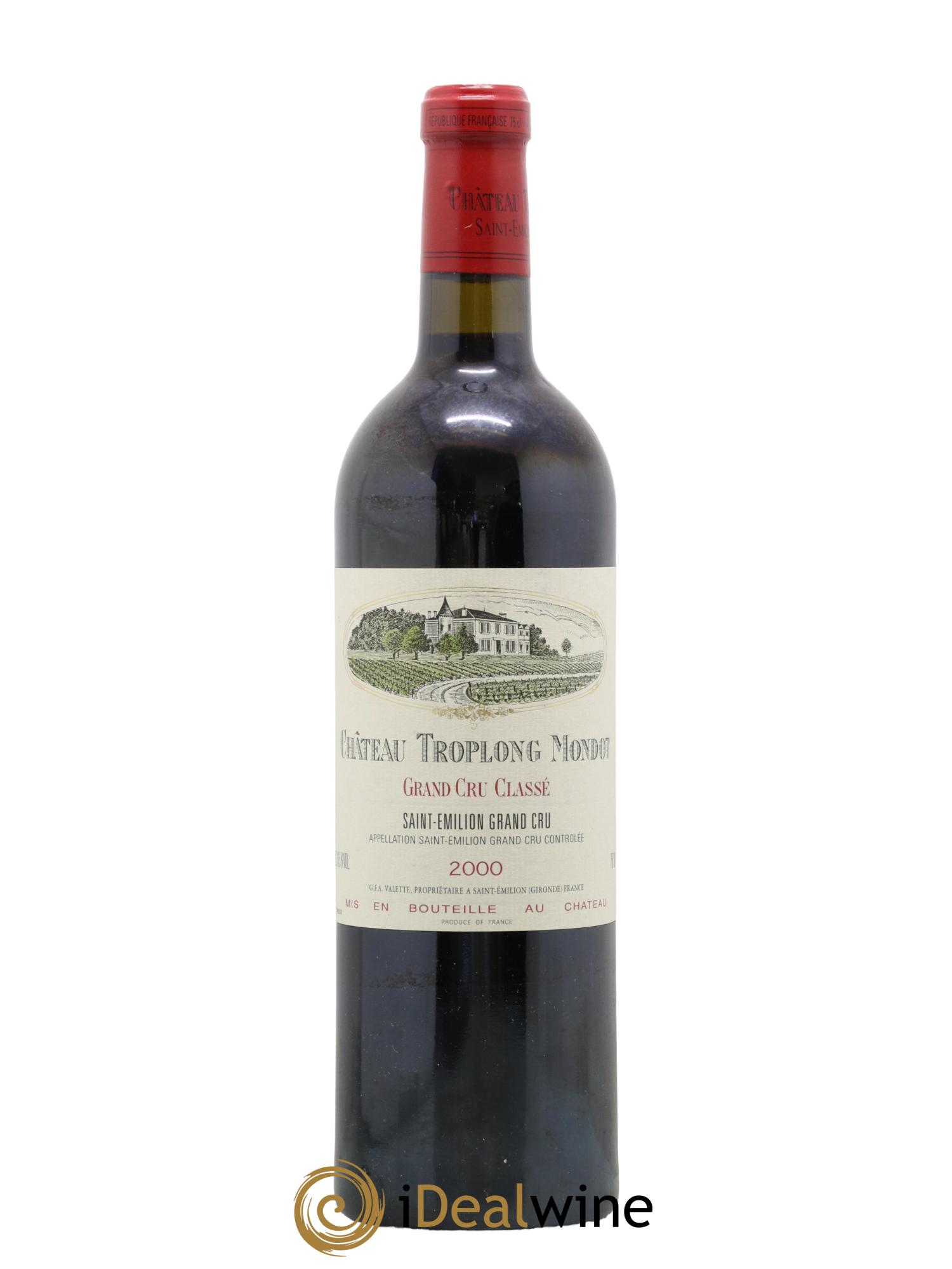 Château Troplong Mondot 1er Grand Cru Classé B 2000 - Lot de 1 bouteille - 0