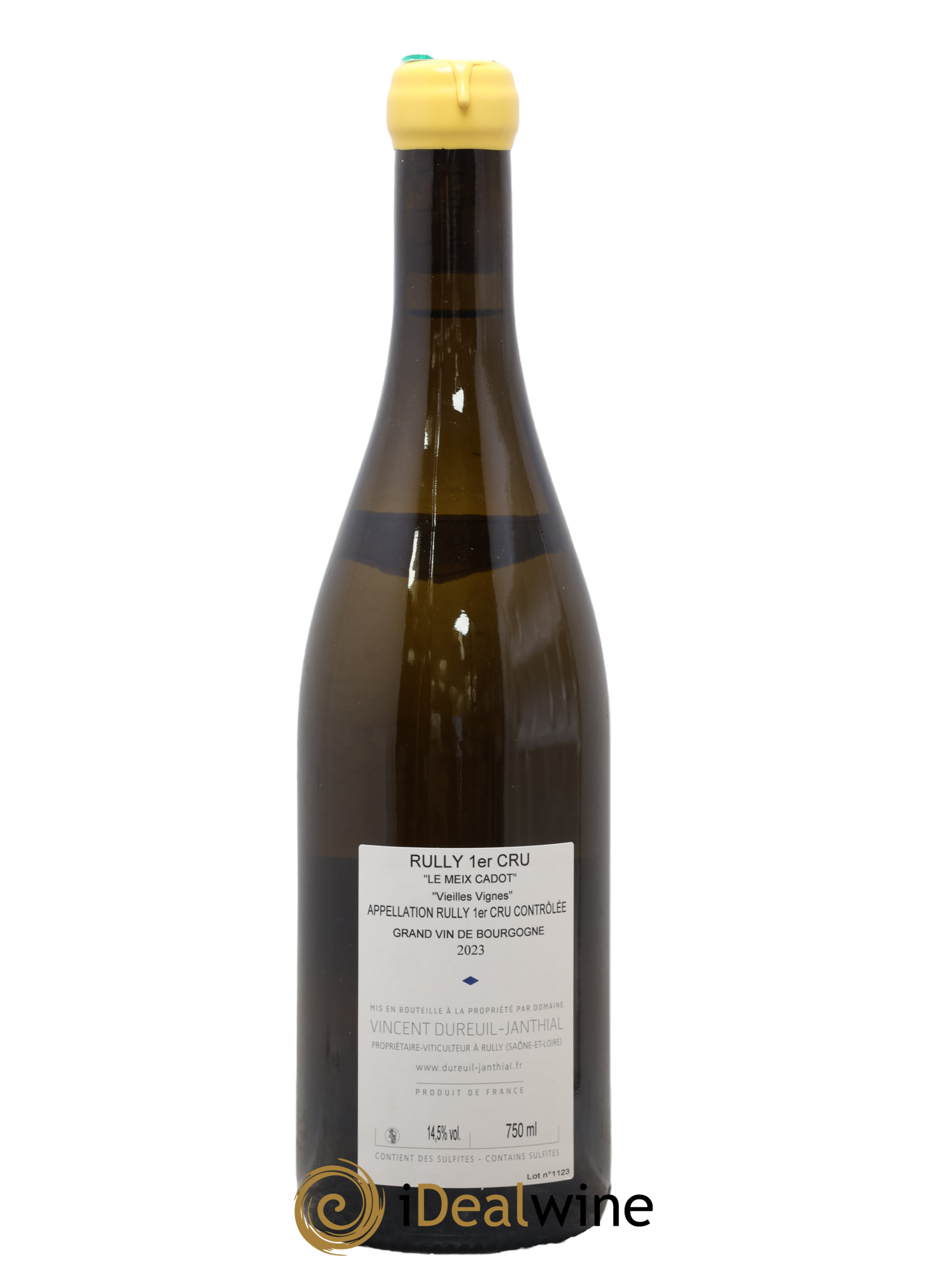 Rully 1er Cru Le Meix Cadot Vieilles Vignes Vincent Dureuil-Janthial 2023 - Lot de 1 bouteille - 1